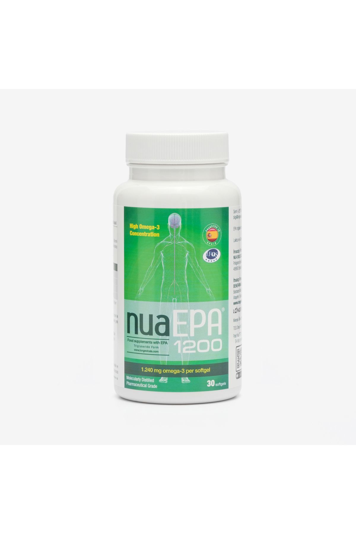 Nua Biological Nua Epa 1200 Omega-3 Içeren Takviye 30 Kapsül