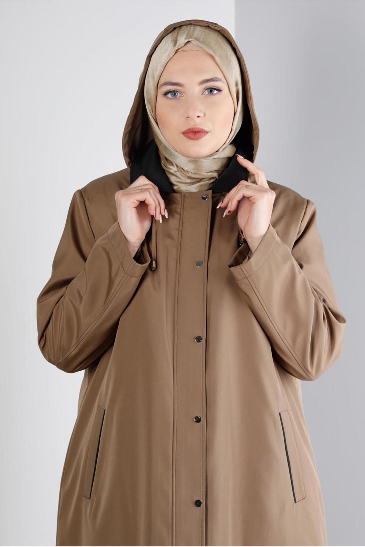 مانتو جیبی کلاهدار 90270 Alvina