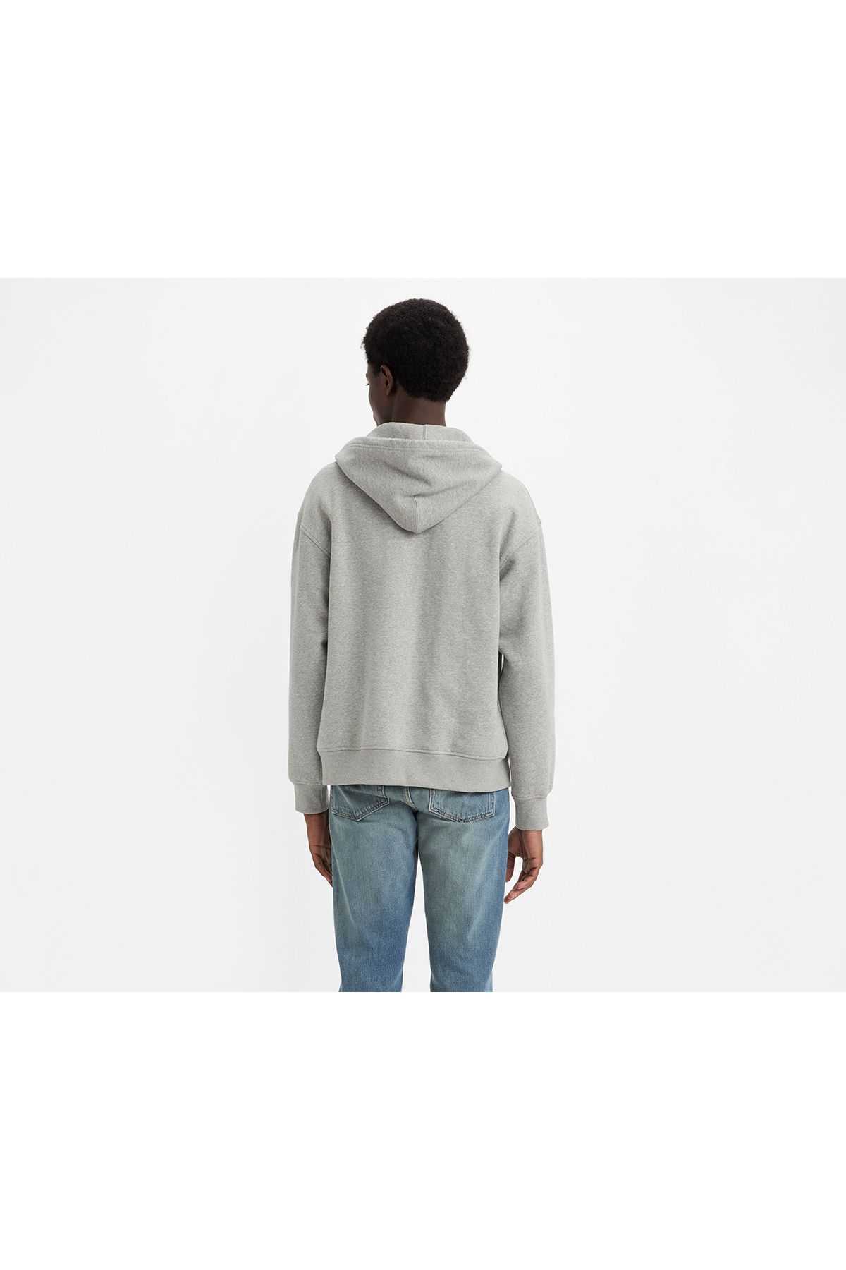 سویشرت خاکستری مردانه کاپشن zip up گرافیکی آرام Levi's