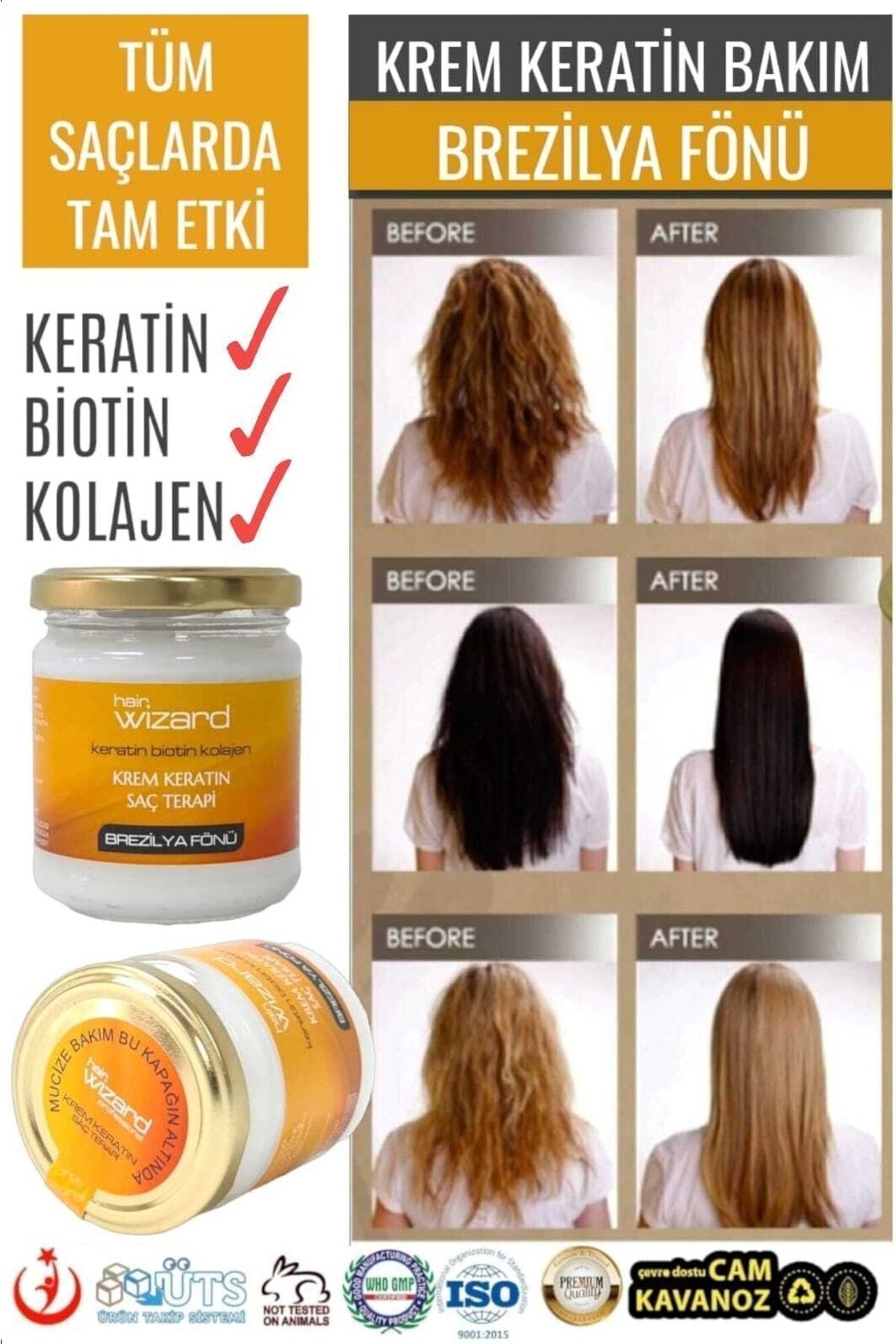کراتینه برزیلی، درمان بوتاکس، استفاده آسان، ماندگاری بالا و موهایی کاملاً مرتب — HWKK200ML — تصویر 3 از 6