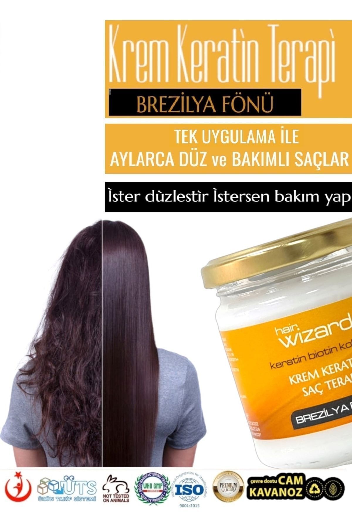 HAIR WIZARD Brezilya Fönü, Botox Bakım, Kolay Kullanım, Maksimum Kalıcılık Ve Mükemmel Bakımlı Saçlar