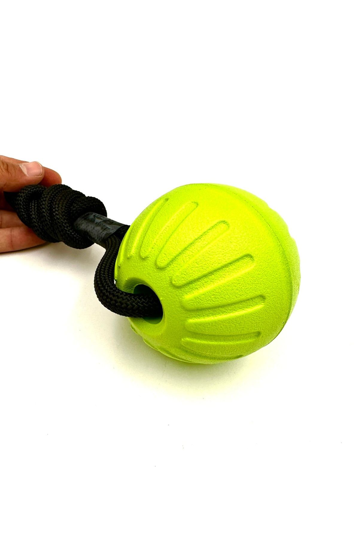 Tasma Market-Green Waterproof Dog Training Ball Toy with Handle 9cm 3