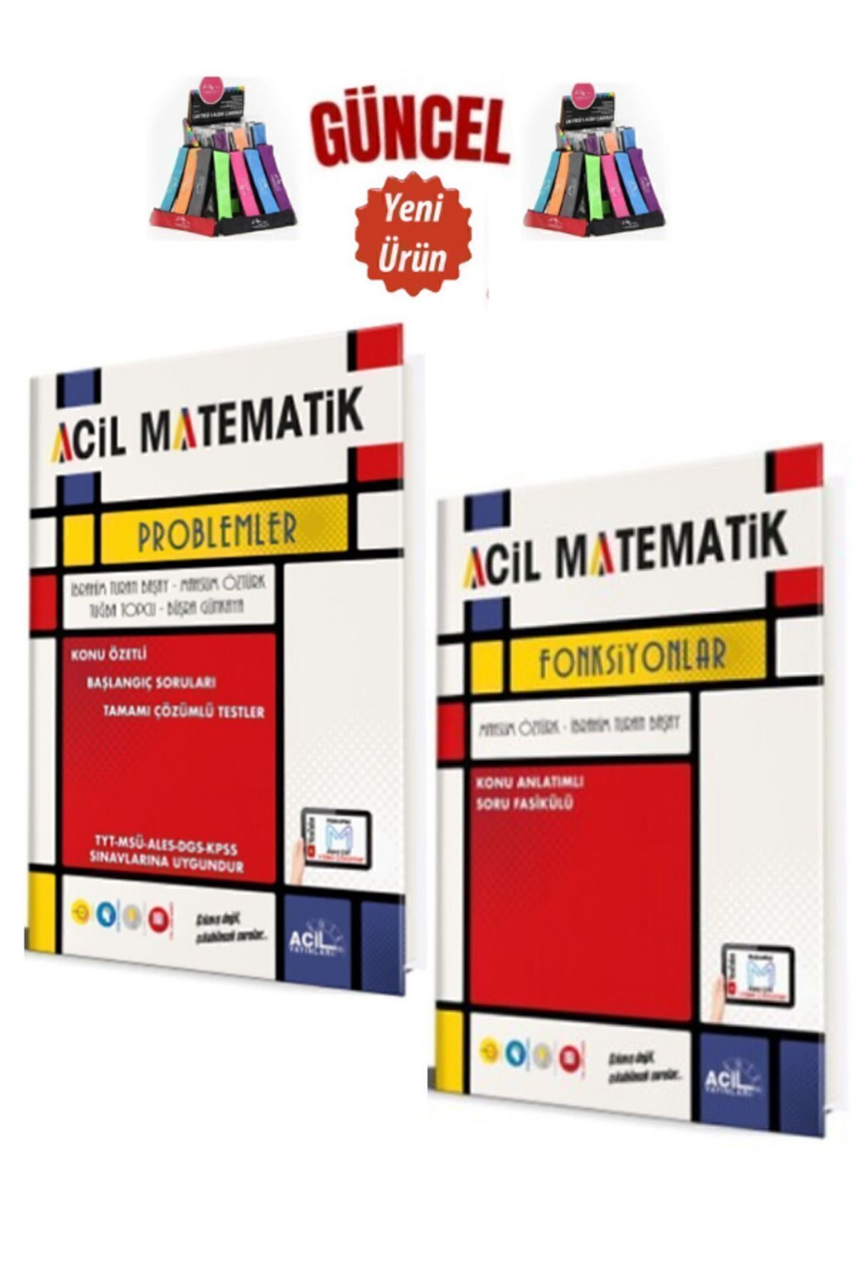 Acil Yayınları Güncel Tyt Matematik Problem-Fonksiyon Konu Anlatımlı Fasikül Seti+Kalemlik+Kalem