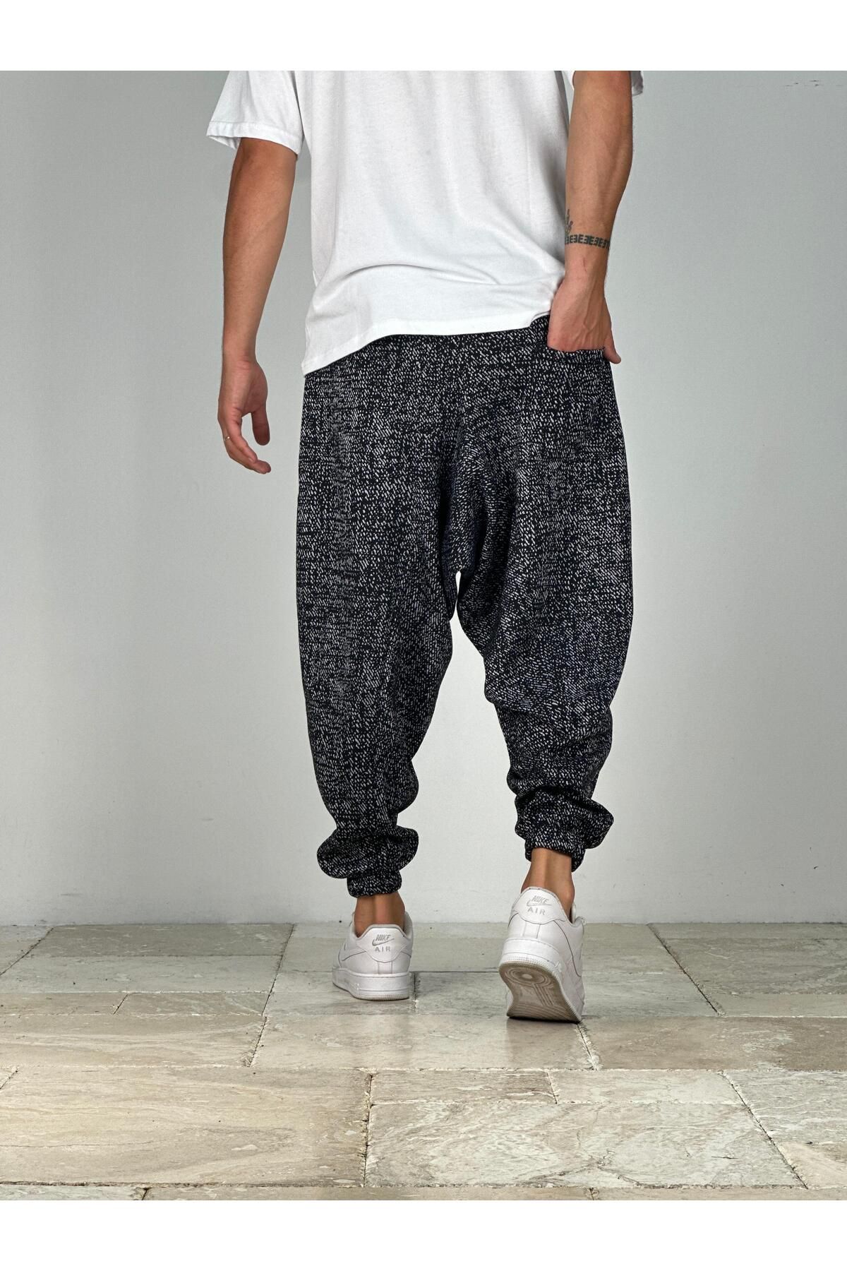 COCOPELLI-Black Background Gray Dot Sport Shalwar 4
