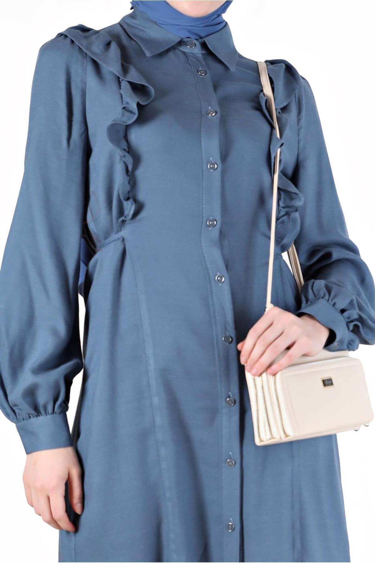 Alvina-TUNIC 42390 WITH RIFFLED SIDE BINDING DETAIL 4