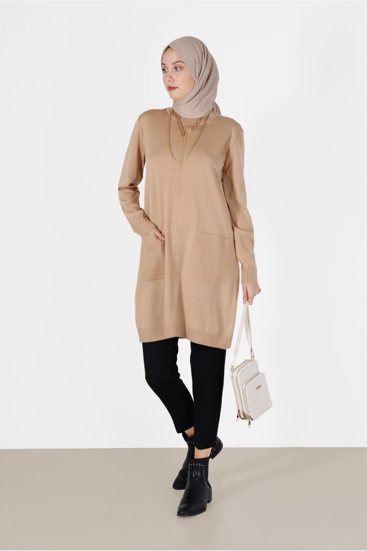 Alvina تونیک بافتنی جیبی 42008