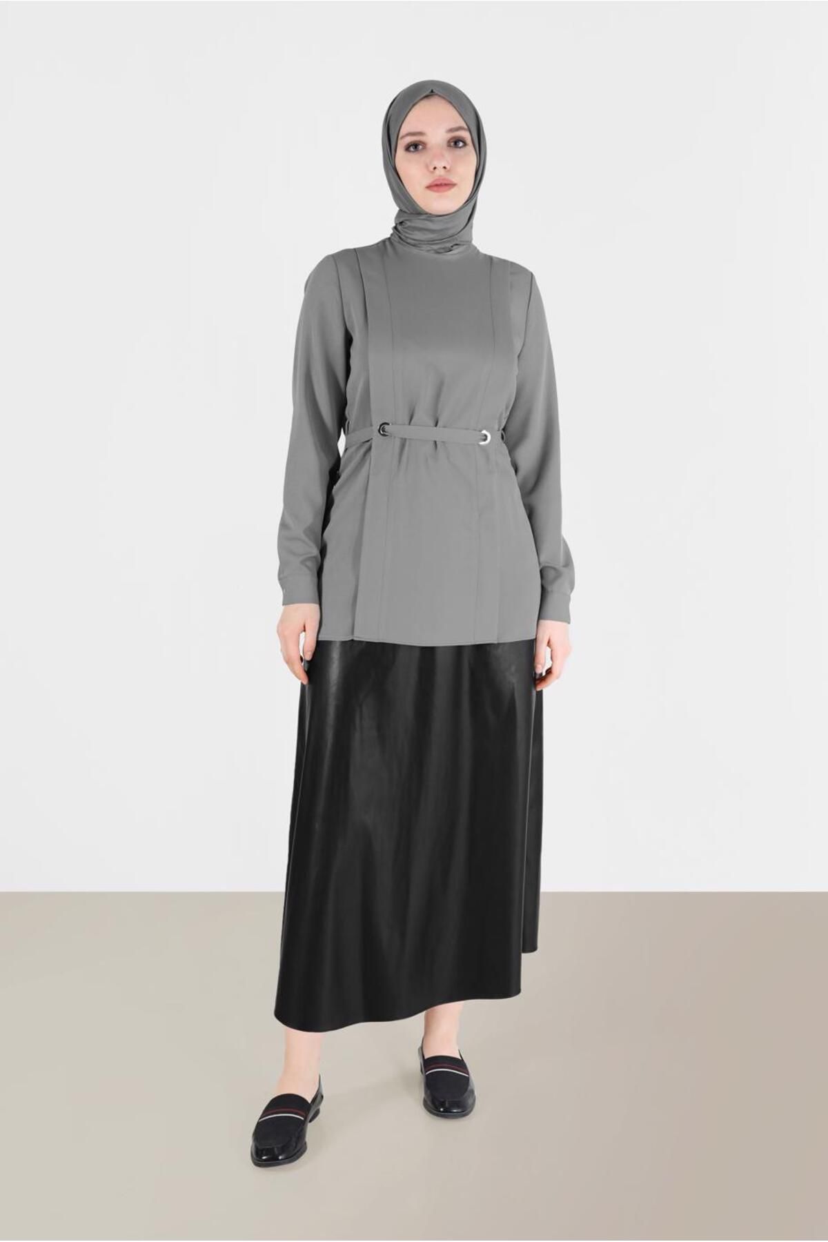 دامن چرمی کلاسیک 60220-2 Alvina