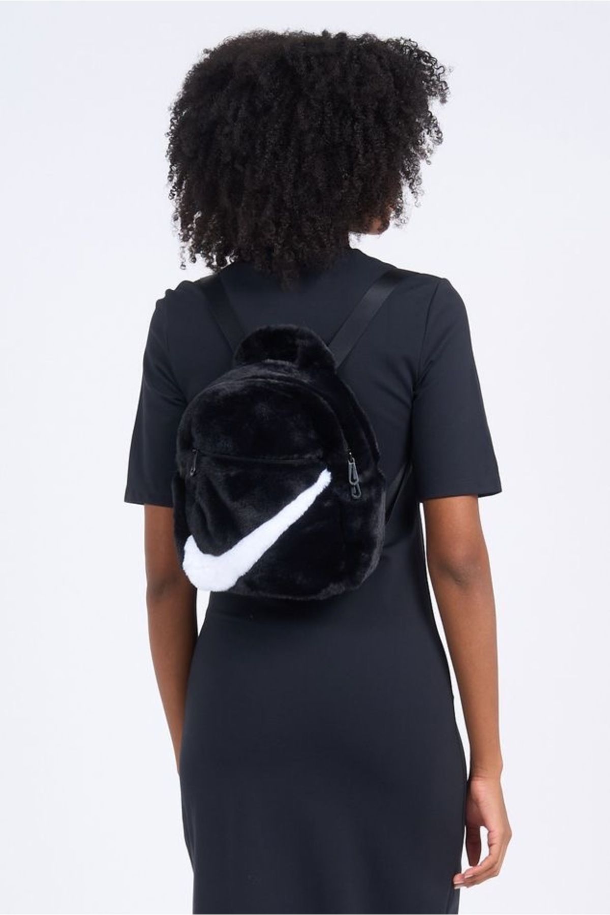 Nike-Sportswear Futura 365 Mini Backpack Black Plush Backpack (6Liter) 1