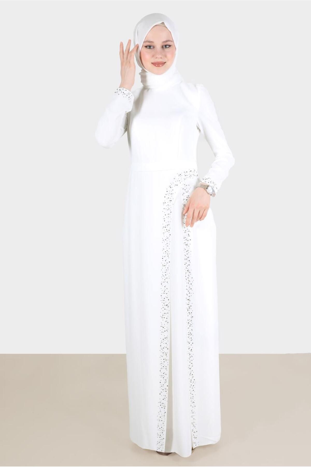 لباس شب مفصل مهره دار 50206 Alvina