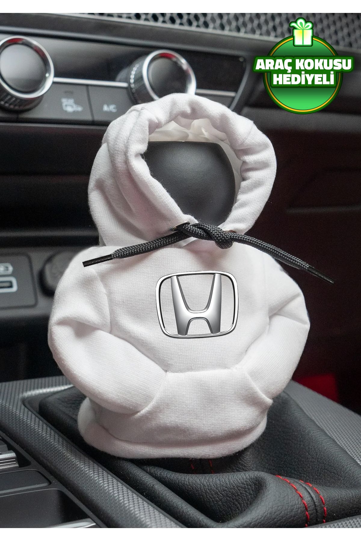 Freeyez-سويت شيرت Honda White Gear Shift Car Clothing Fleece Knob - ملحقات السيارات 1