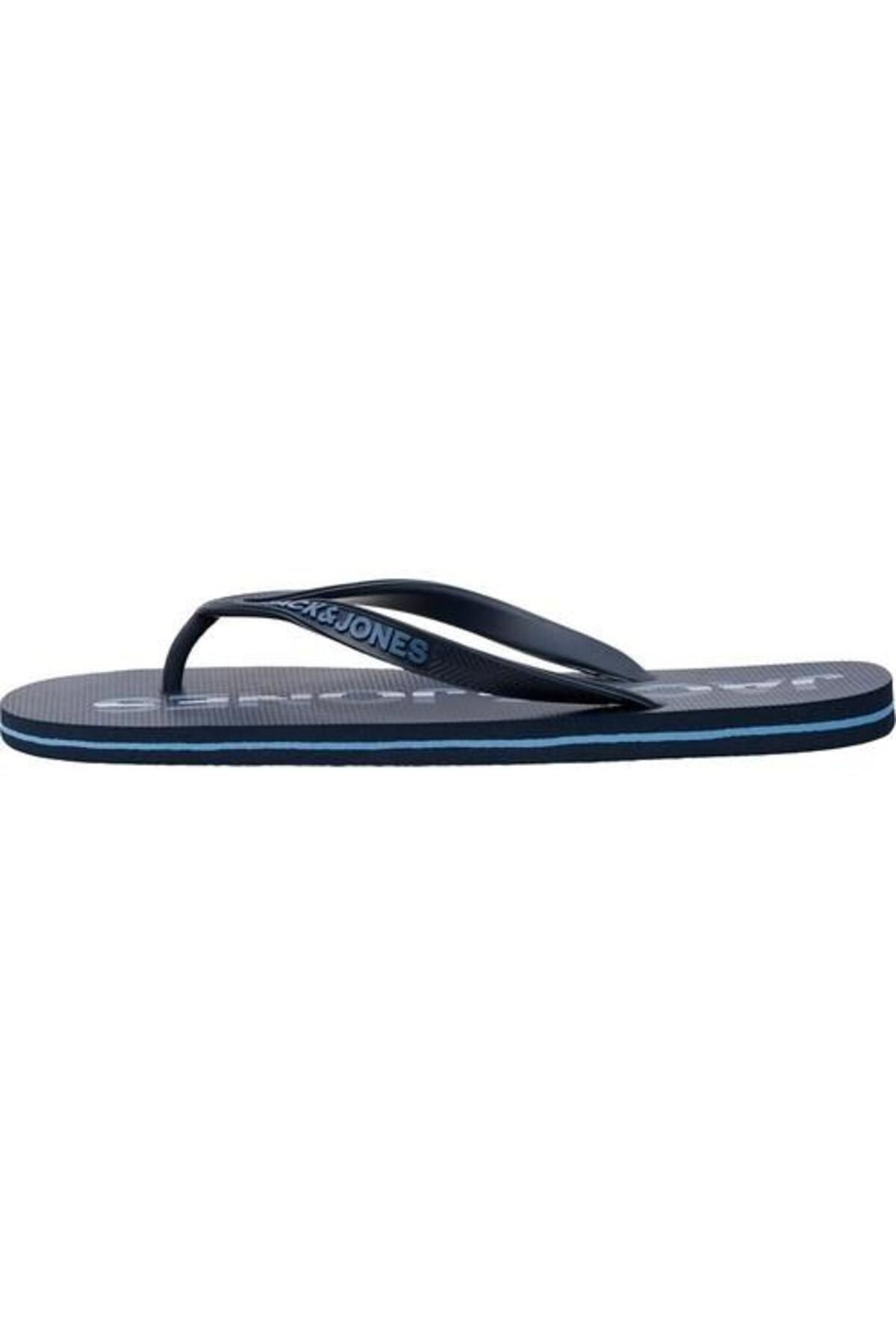 دمپایی آبی مردانه Jack Jones جک و جونز آرم مردانههان فلاپ Jack & Jones