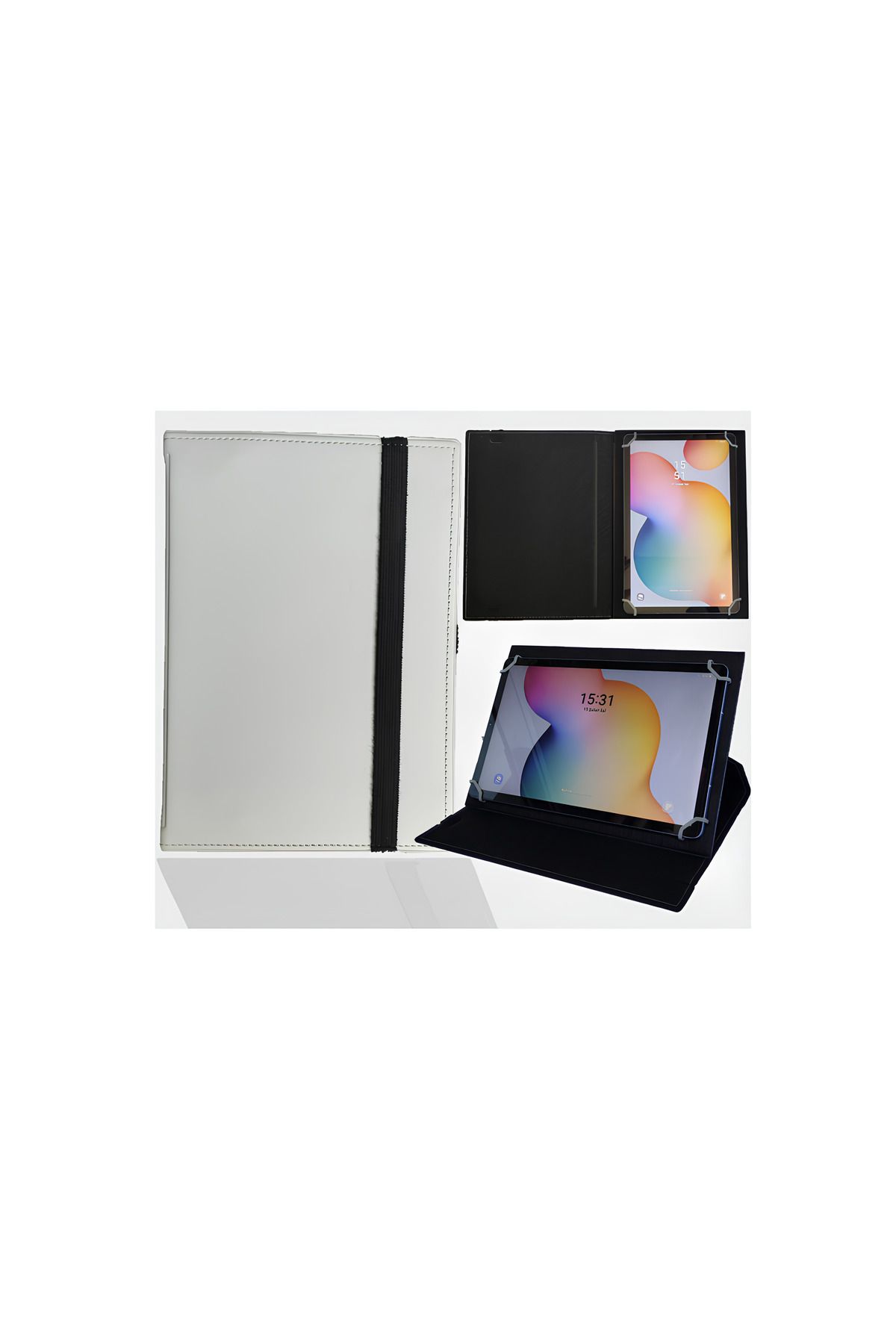 PiyasaSepeti-Hp Slate 7 6104En Voicetab-G3N02Ea - Universal Cover Tablet Case with 7" Tablet Compatible Stand 2