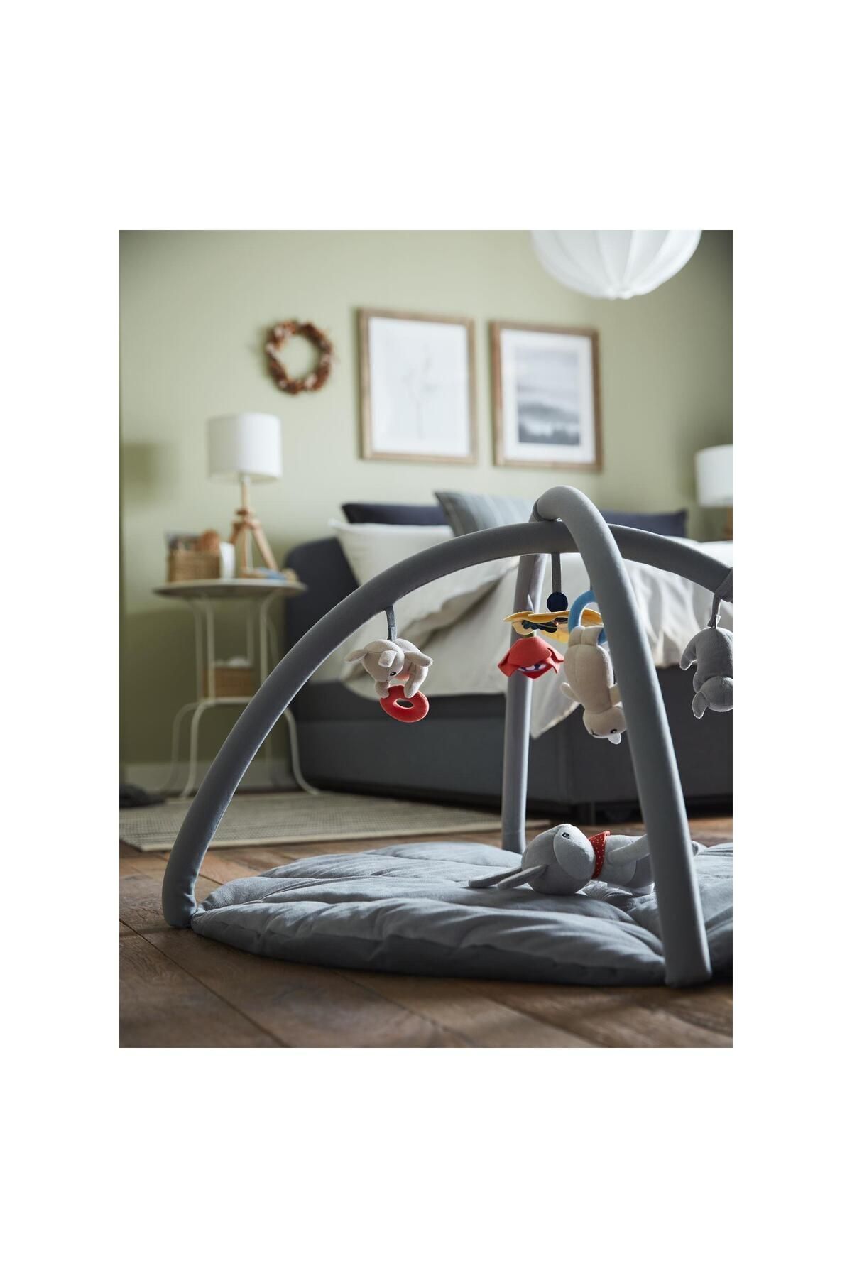 IKEA Oyuncaklı Bebek Oyun Halısı 90x49 Cm Gri Renk Aktivite-bebek Jimnastiği Oyun Halısı fotoğrafı 7 (önizleme)