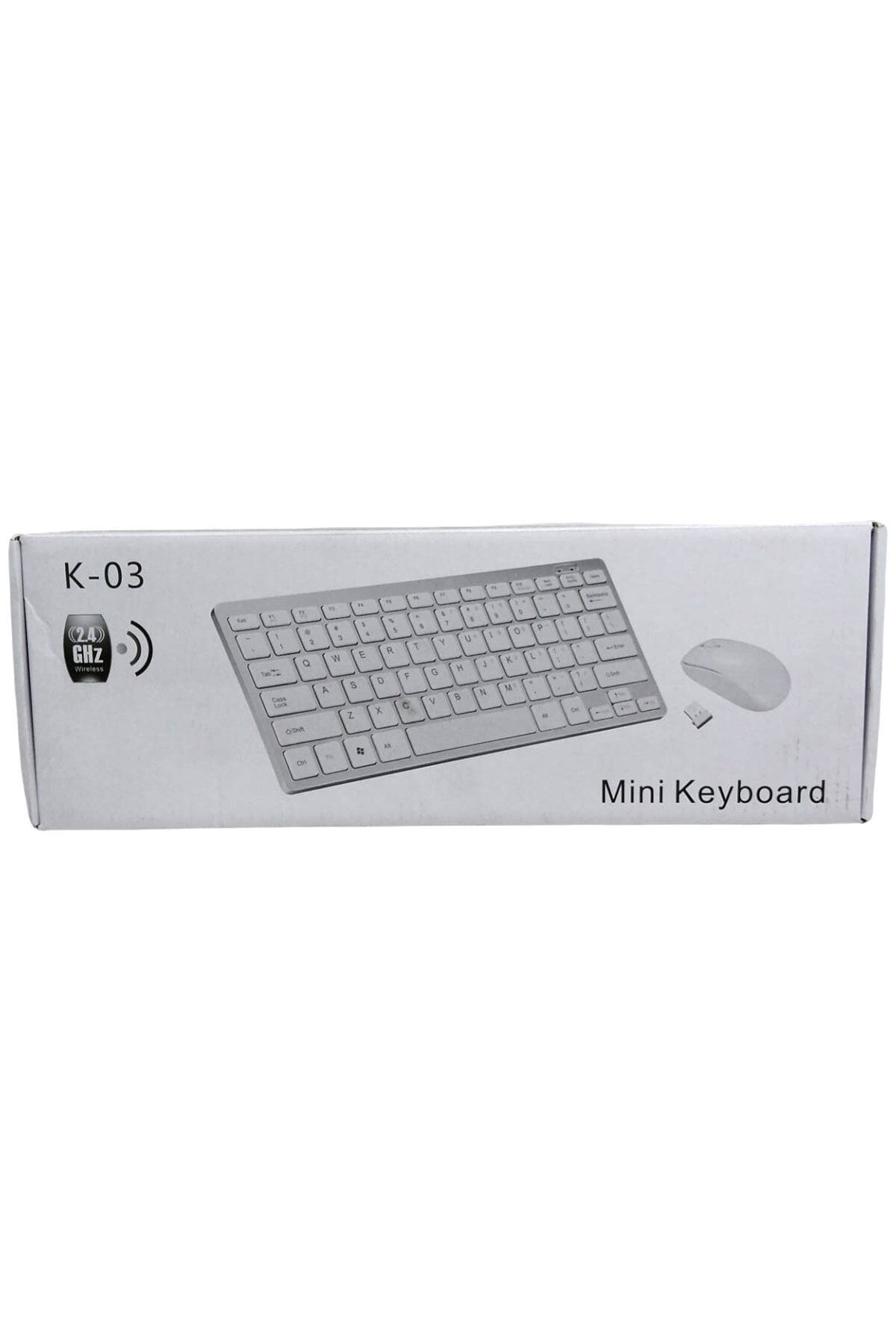 feifei K-03 MİNİ BEYAZ WIRELESS KABLOSUZ KLAVYE MOUSE S PL-395 (4767) - AYS7150-1605