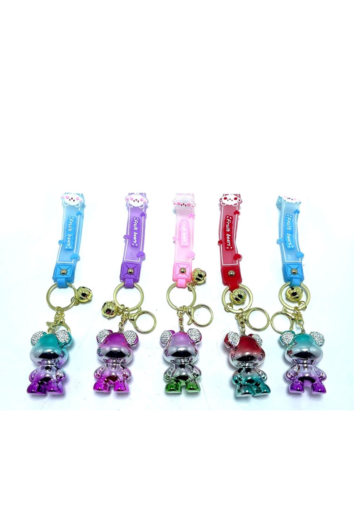 gizmurstore Taşlı Ayıcık Silikon Anahtarlık Alk1703 - GMS1086-2328