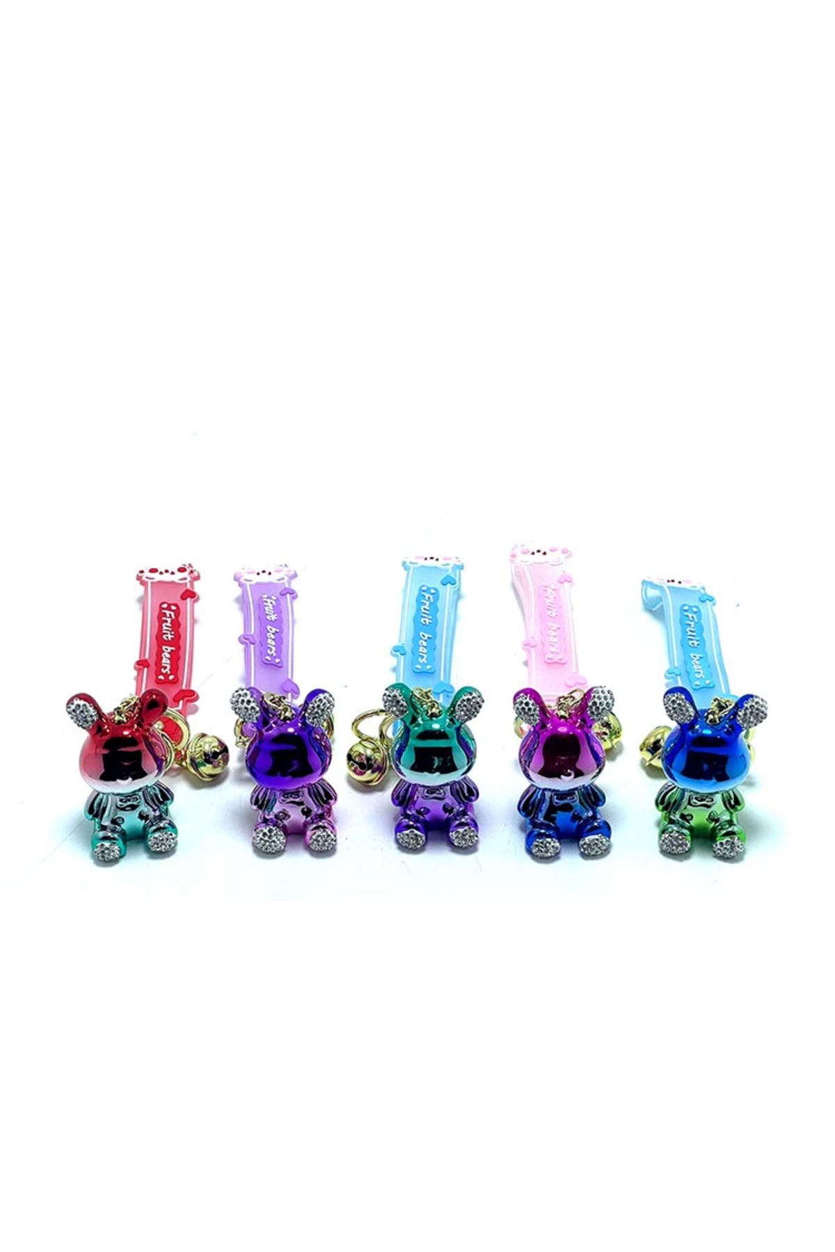 gizmurstore Taşlı Ayıcık Silikon Anahtarlık Alk1702 - GMS5247-9962