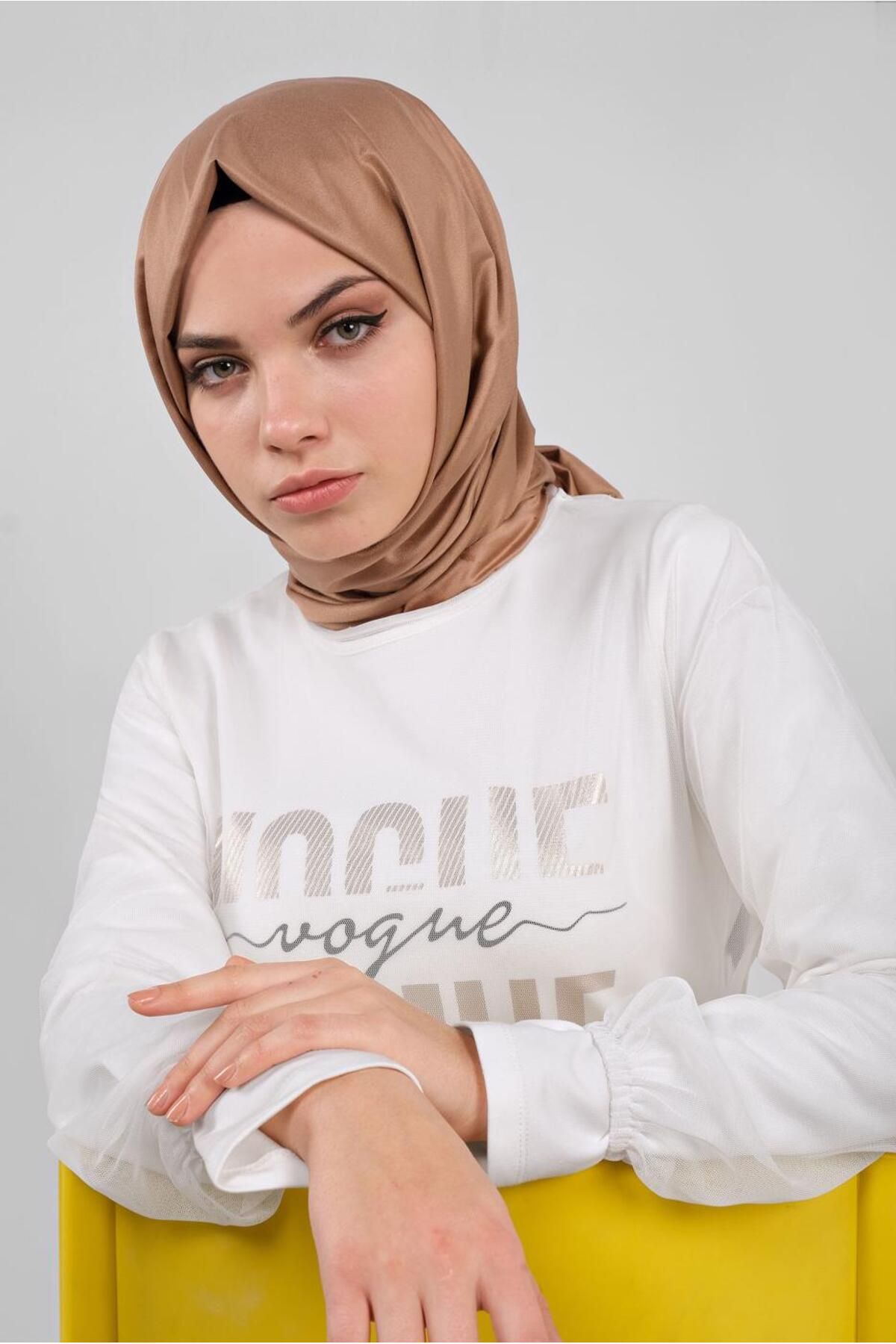تونیک دو نفره چاپی TULLE TEXT 41239 Alvina