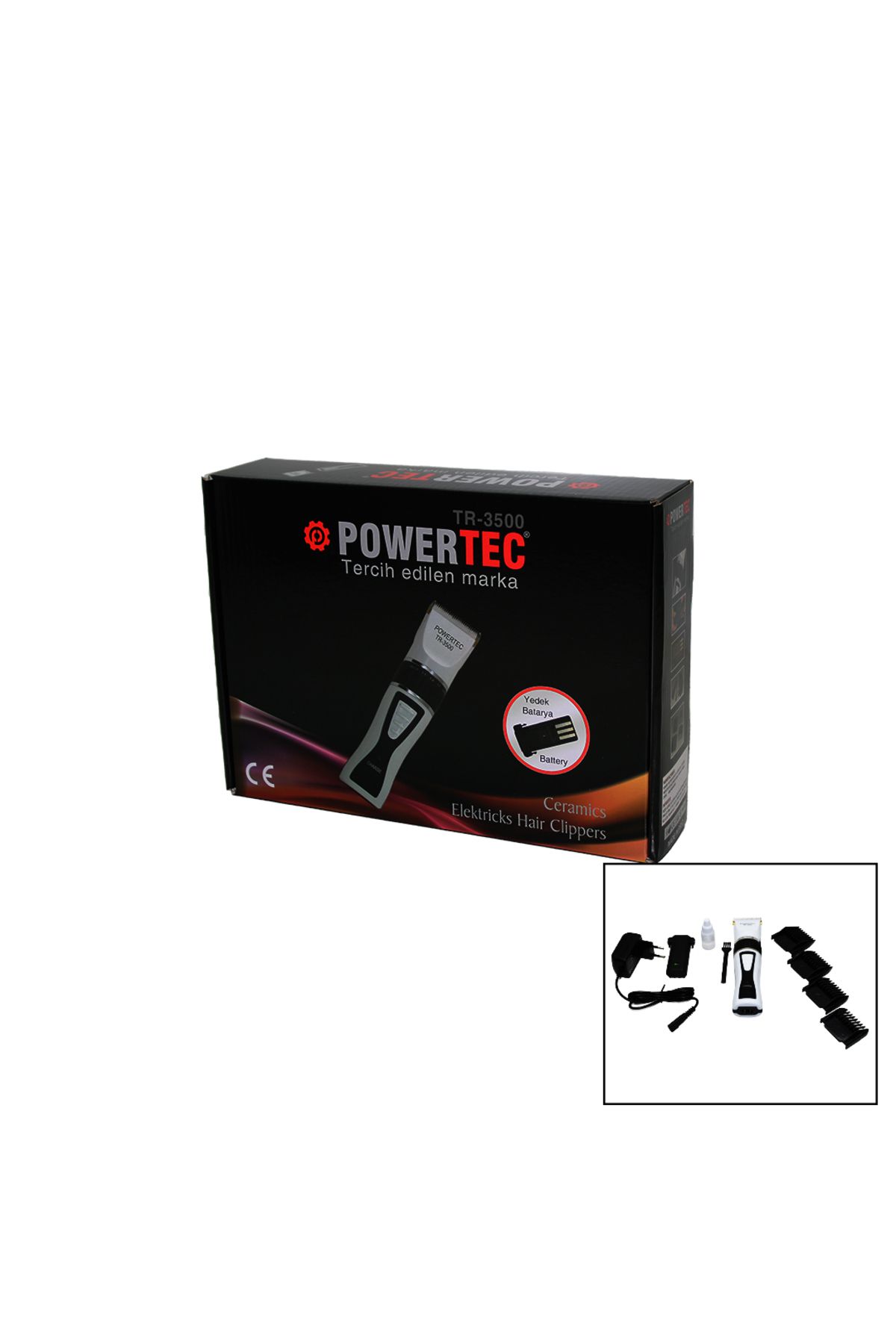 Narnuga POWEeRTEC TR-3500 SAÇ KESME TRAŞ MAKİNESİ YEDEK BATARYALI (4767) - MCT6289-3223