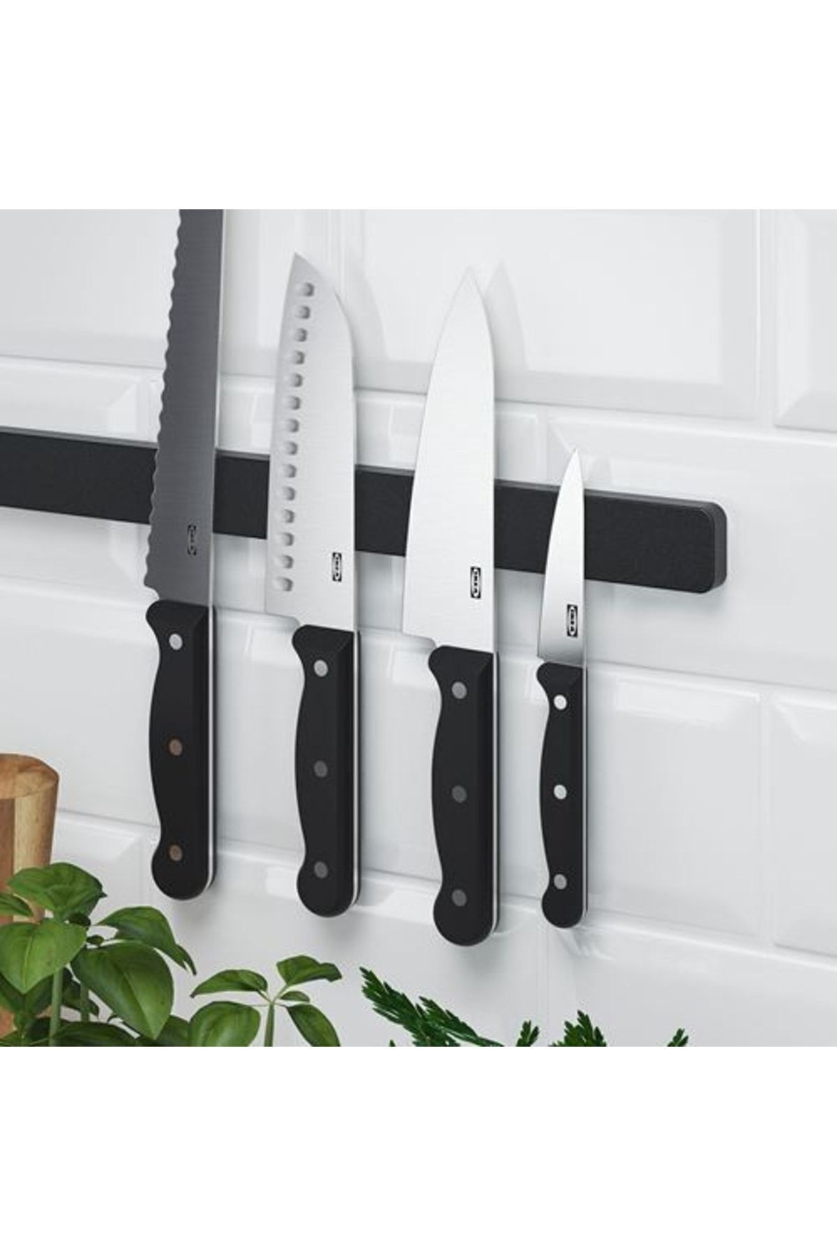 IKEA mıknatıslı bıçaklık, siyah, 38 cm