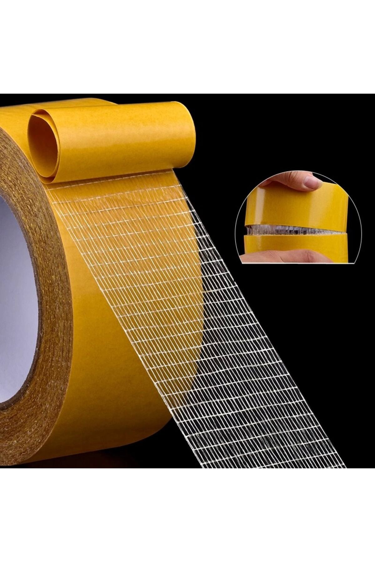 Ayaz World Geniş 10 Metre * 5 Cm Çift Taraflı Süper Güçlü Yapışkan Yapıştırıcı Ba - AYZ6490-5386