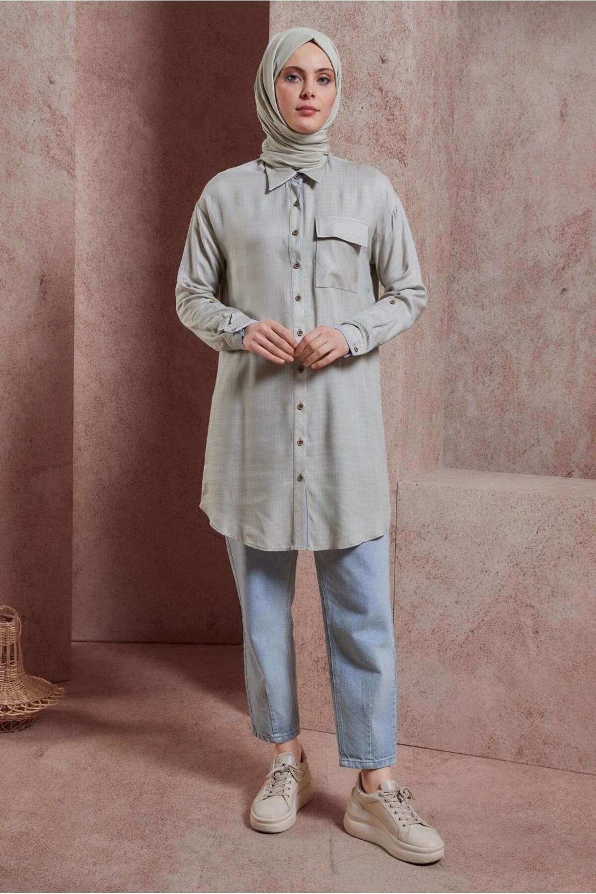 تونیک طرح دار Gingham 44478 Alvina