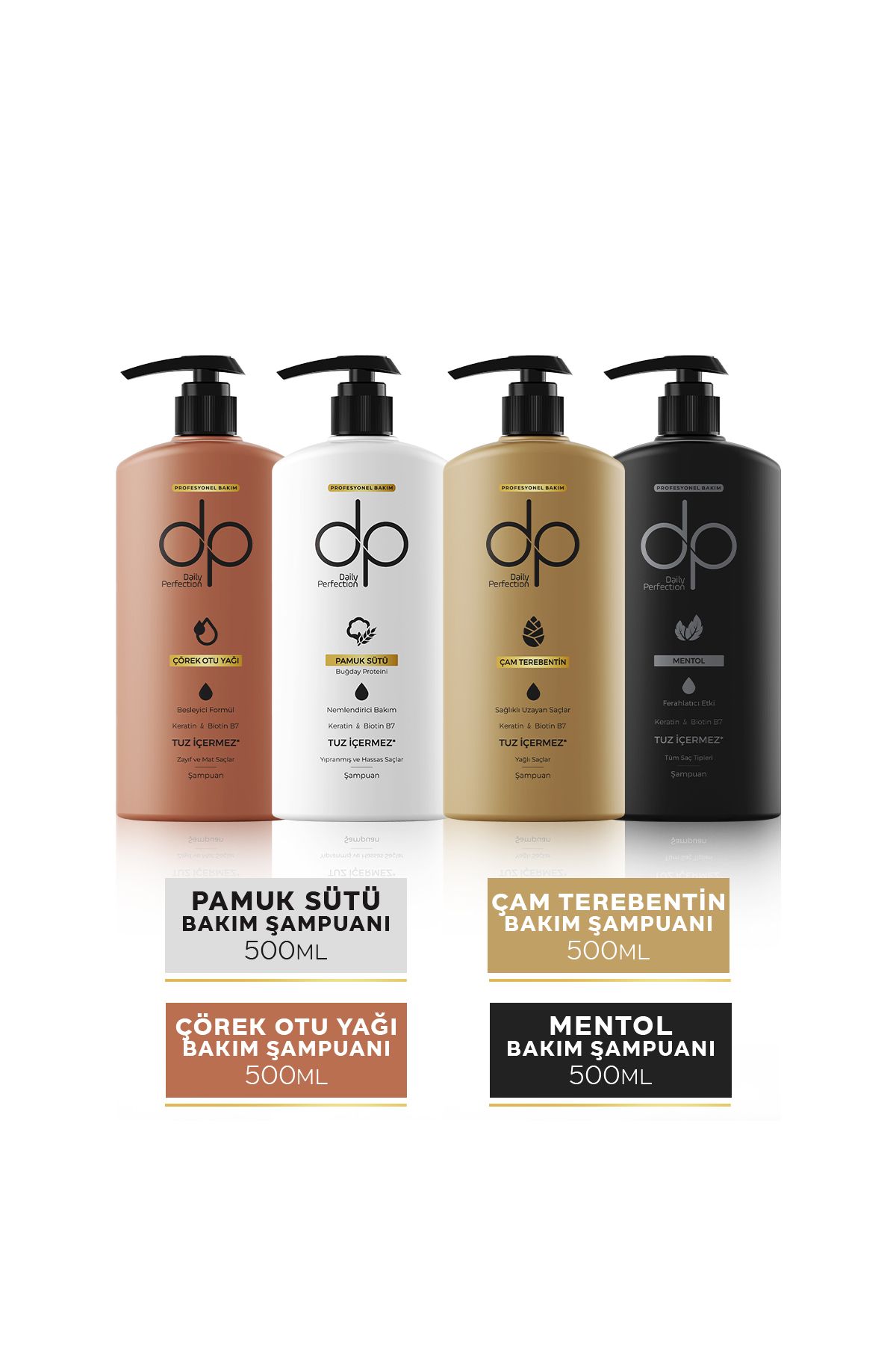 DP-4x500 ml Salt-Free Shampoo Set 1