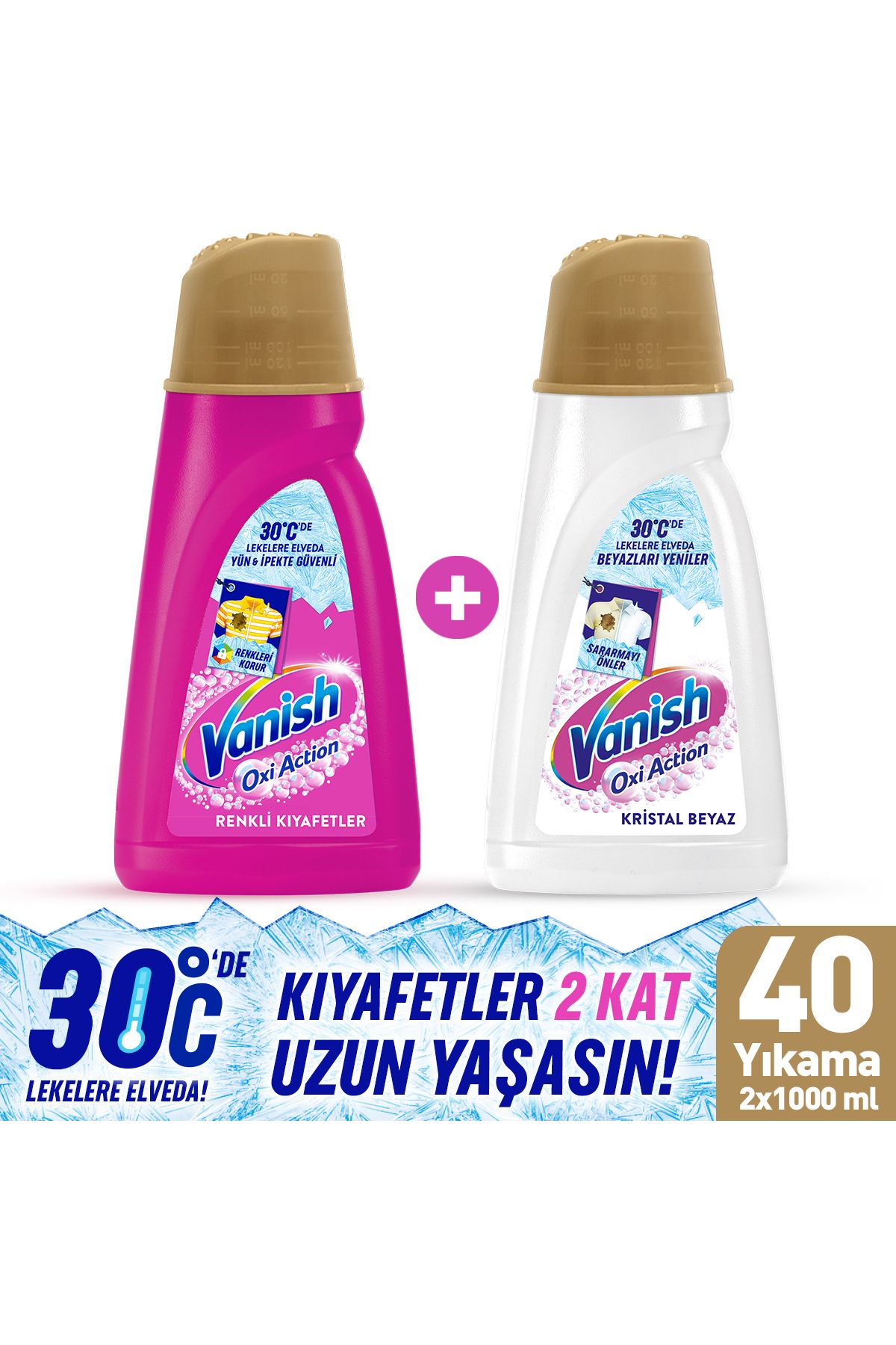 Vanish Oxi Action Multipower Beyazlar ve Renkliler Sıvı Deterjan Güçlendirici ve Leke Çıkarıcı(1000 mlx4)