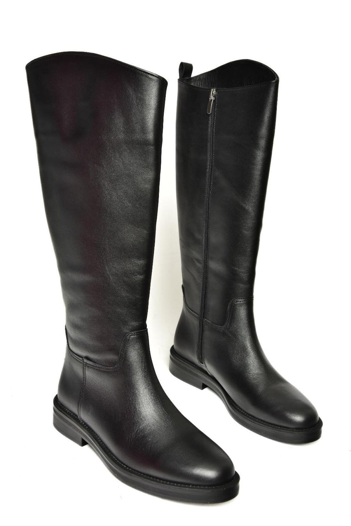 Fox Shoes T654000609 Siyah Düz Tabanlı Kadın Çizme görsel 5
