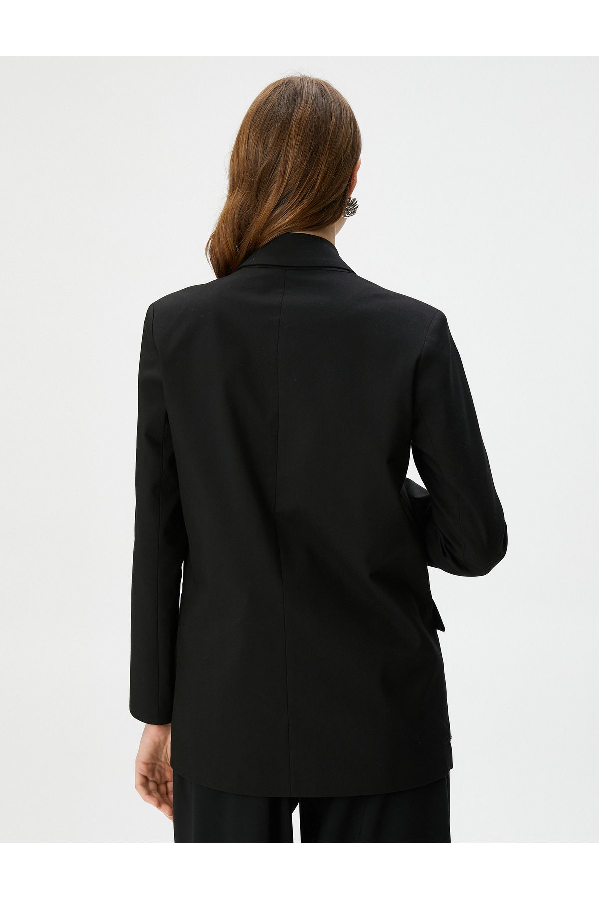 Koton-Blazer Jacket Double Breasted Buttoned with Flap Pockets 4