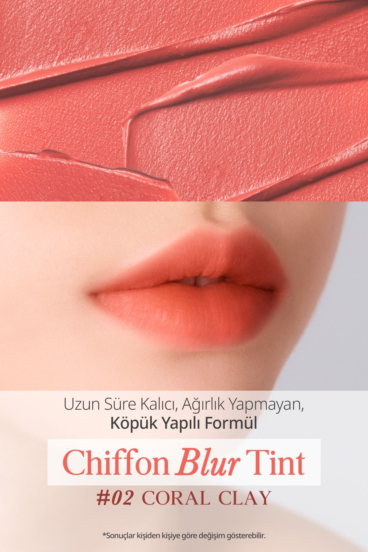 CLIO-Clio Chiffon Blur Tint - Natural Look, Smooth and Velvety Texture (02 Coral Clay) 2
