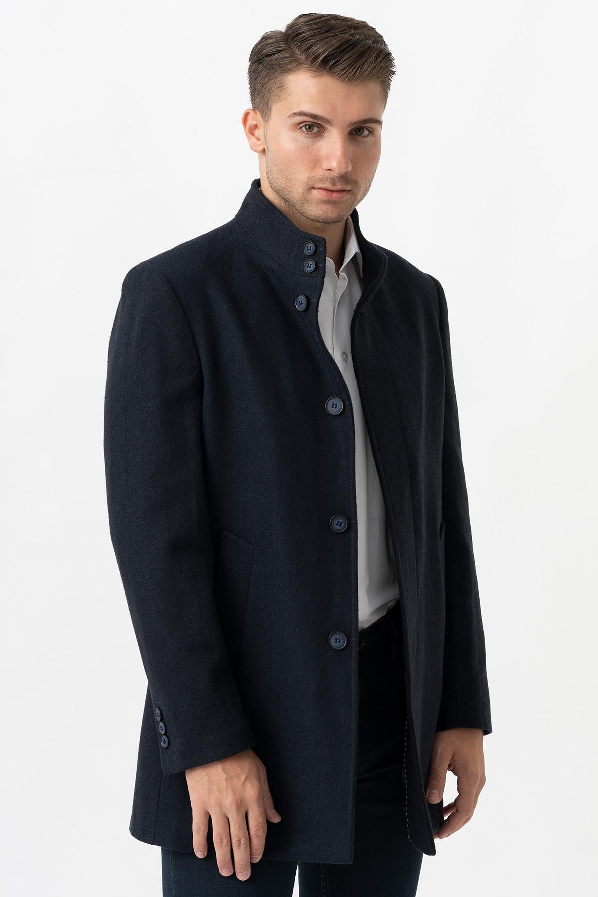 White Stone  Treviso 4021 Slim Fit Pamuklu Hakim Yaka Palto Laci - Görsel 2