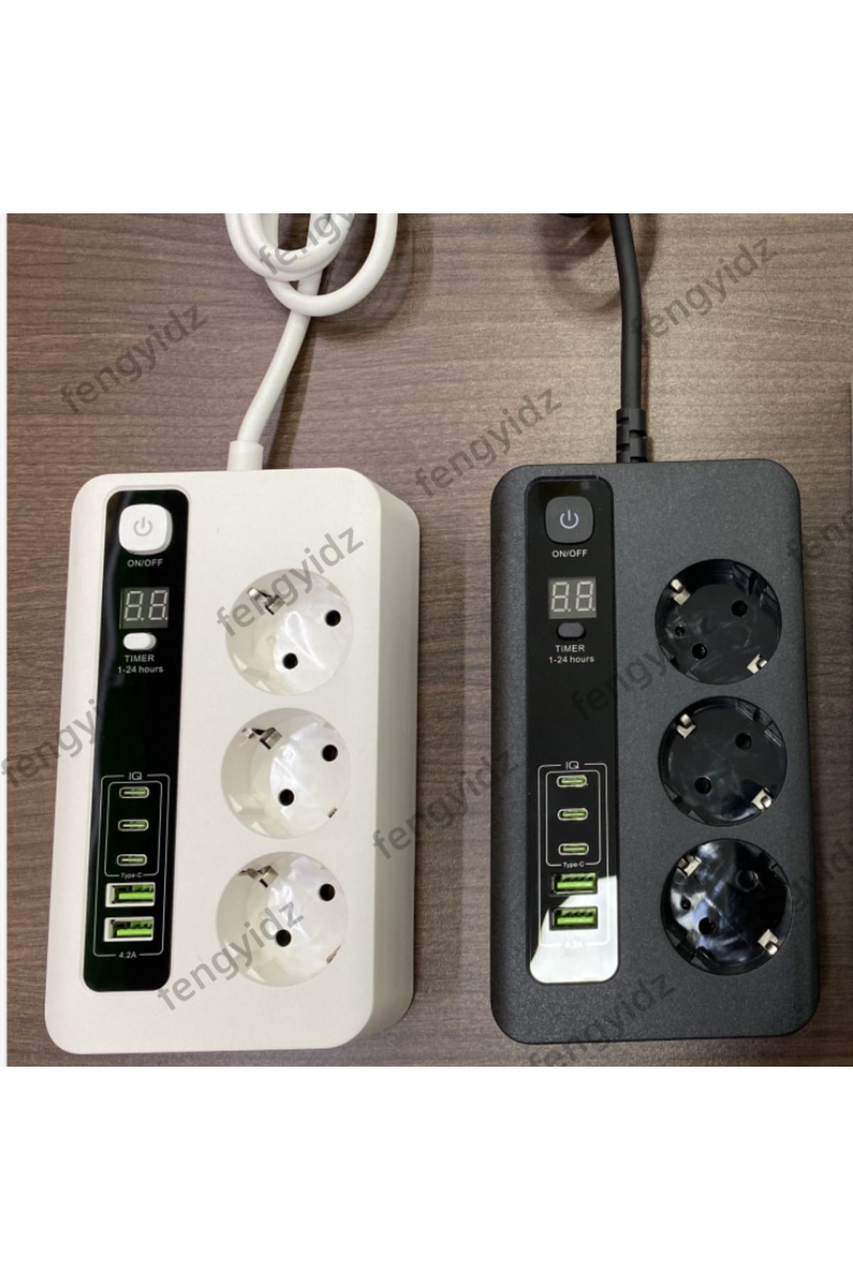 Choice-Timed Socket Multi-Socket Adapter 3 Way Sockets Ports Power Strip with  2 m Extension Cable EU So... 5