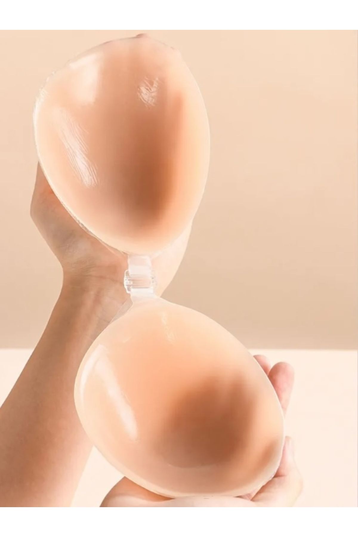 Fashionov-Skin Color Transparent Silicone Bra - Strapless and Adhesive Low-Cut Outfit Evening Dress 2