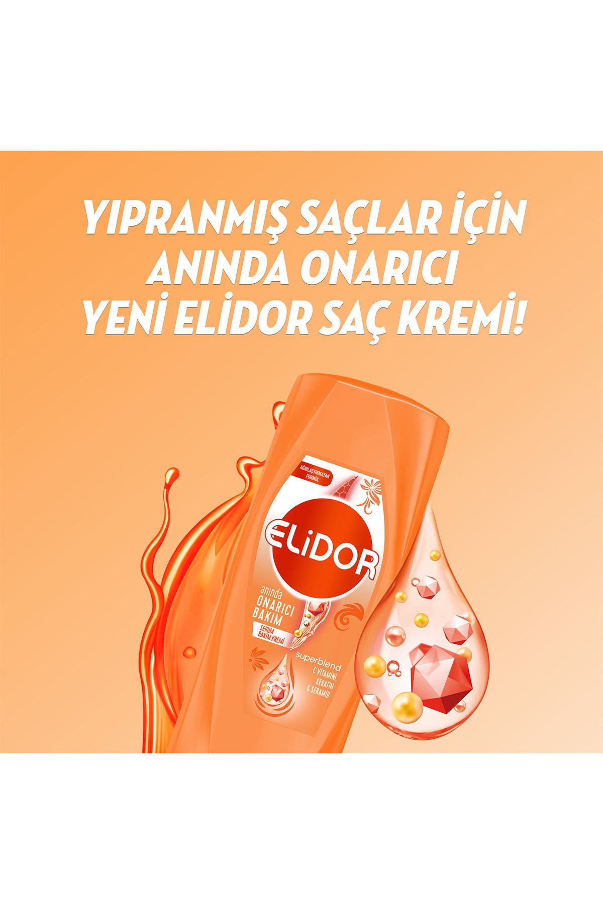 Elidor Superblend Saç Bakım Şampuanı Anında Onarıcı Bakım 400 ml X3-5