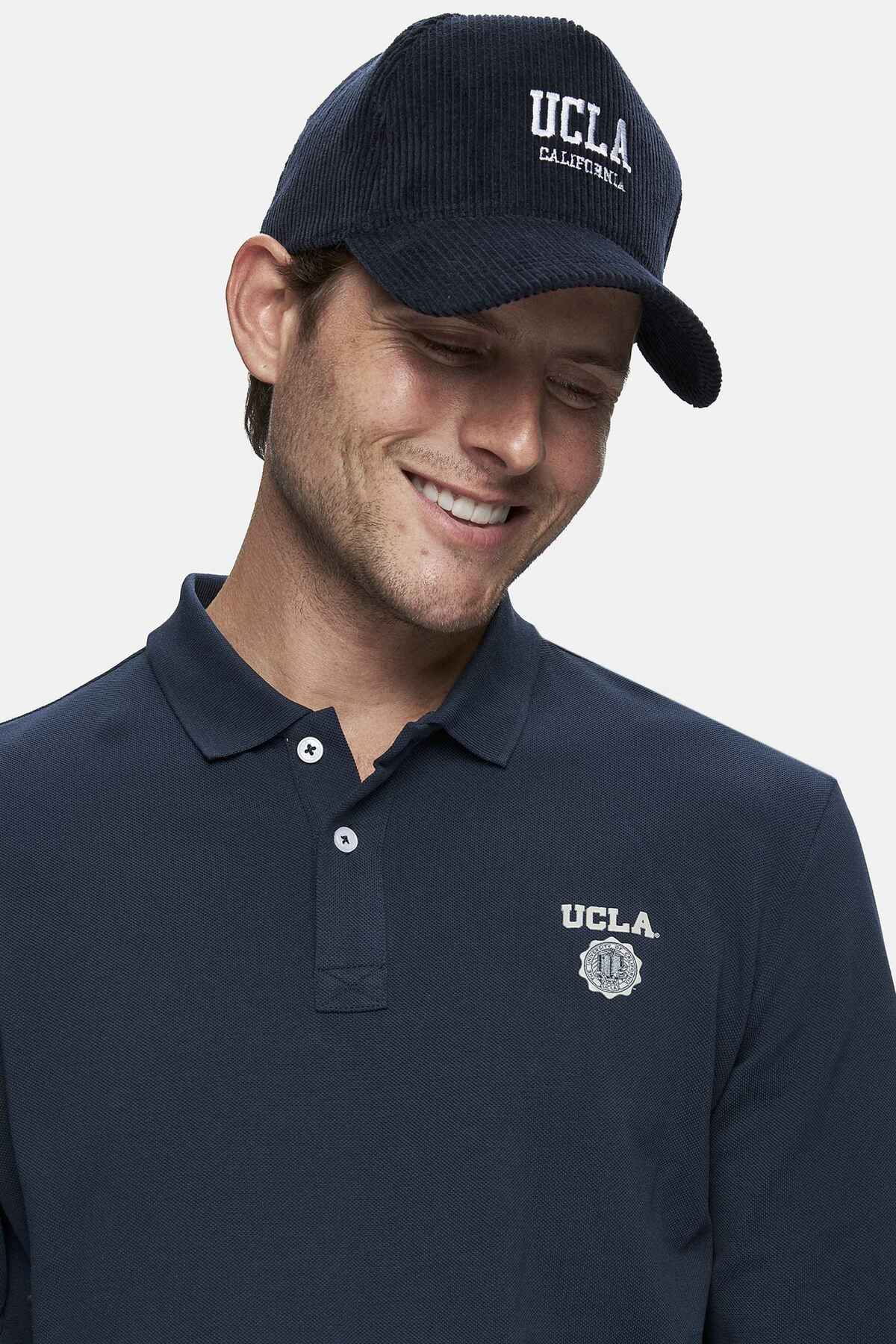 UCLA WINDSOR Lacivert Kadife Baseball Cap Nakışlı - Unisex Şapka görsel 6