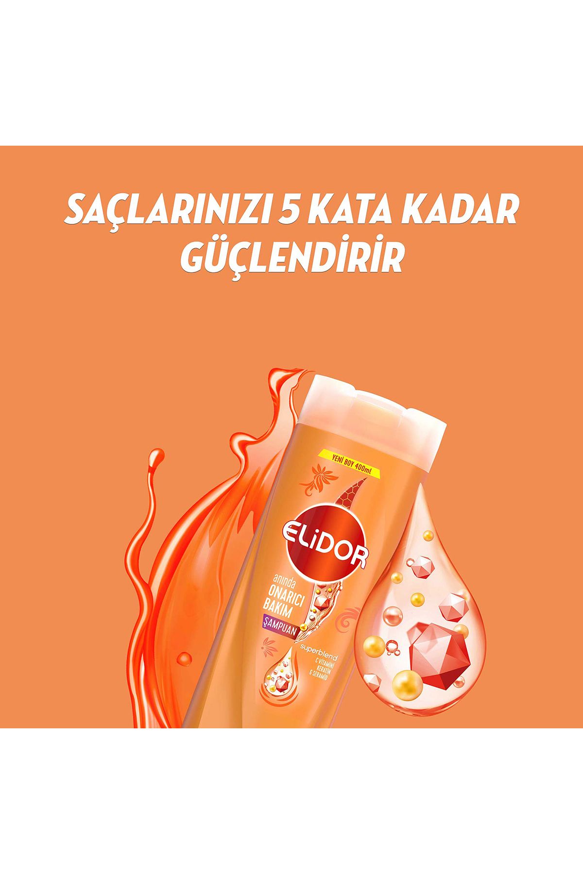 Elidor Superblend Saç Bakım Şampuanı Anında Onarıcı Bakım 400 ml X3-3