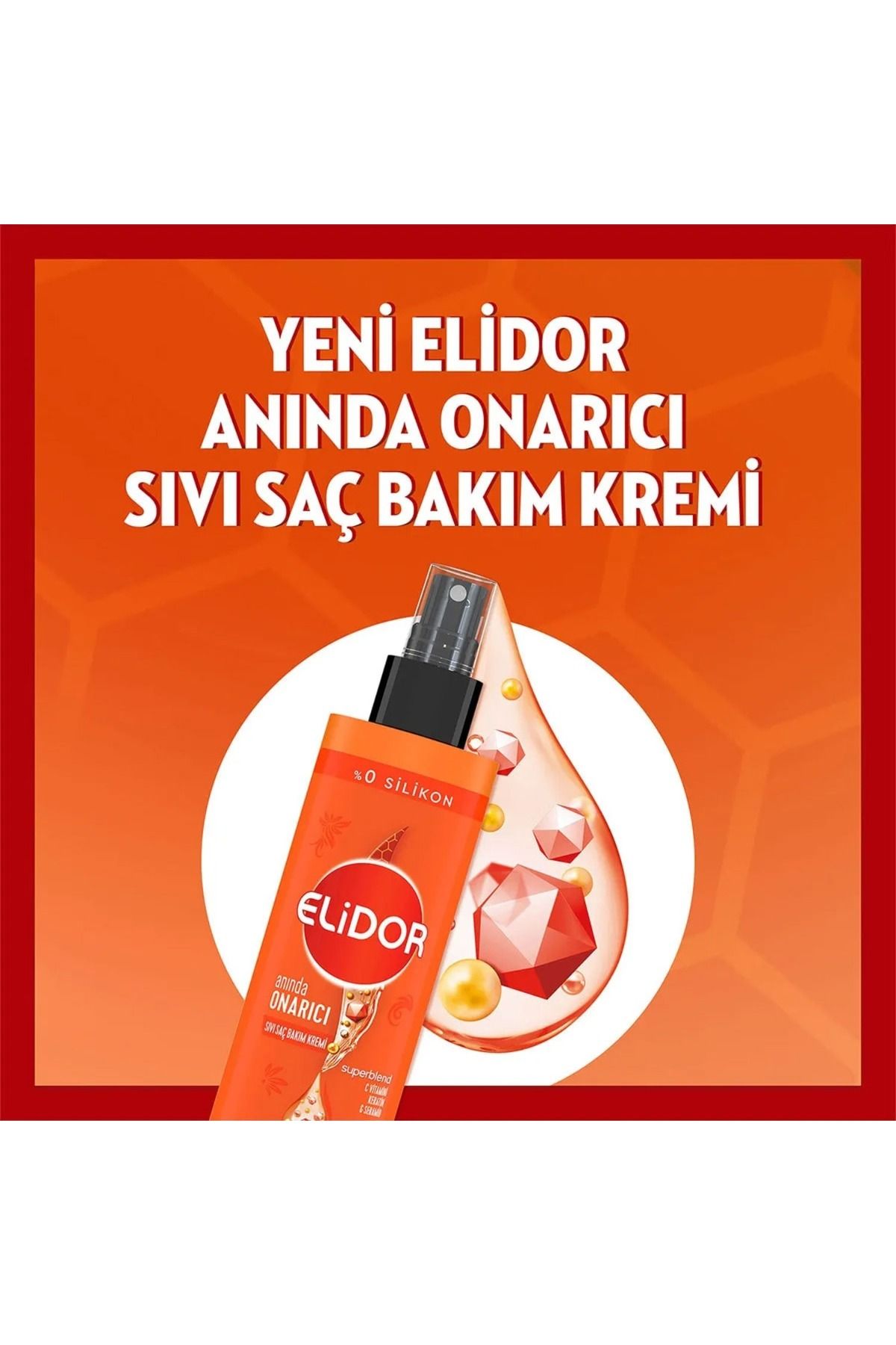 Elidor Superblend Sıvı Saç Bakım Kremi Anında Onarıcı C Vitamini Keratin Seramid 200 ml X2-3