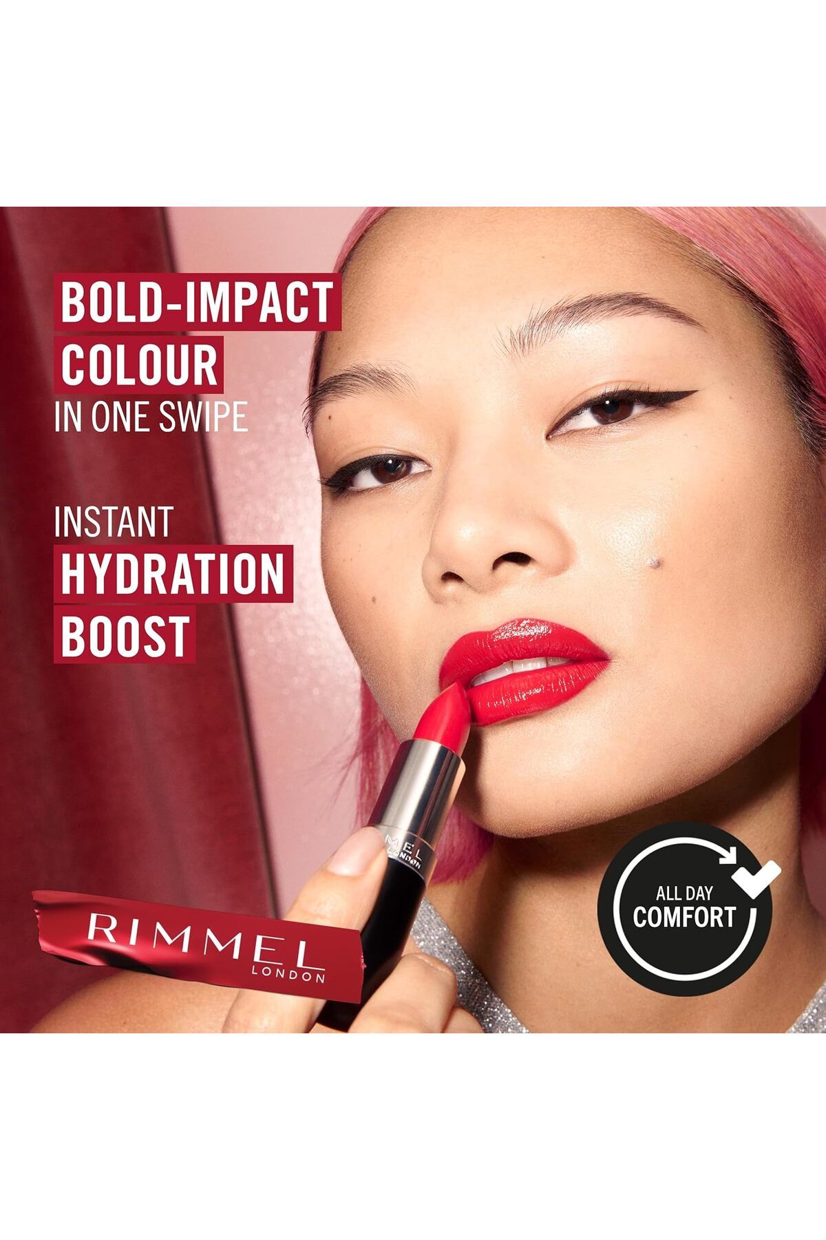 Rimmel-أحمر شفاه يدوم طويلاً - 170 - ألارم، 4 جرام 5