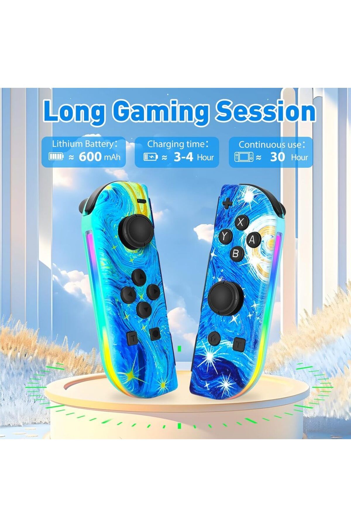 Storm Wyrm-Wireless joystick for switch game small pad with rgb light joy-02, characteristic pattern 4