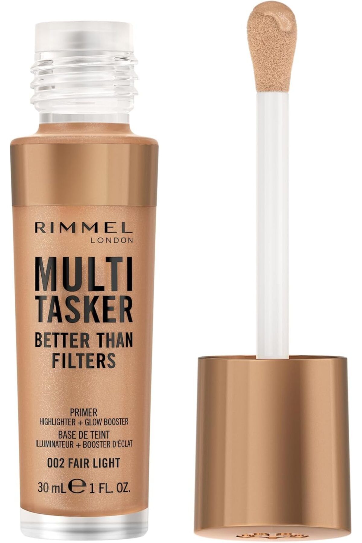 Rimmel-ريميل مولتي تاسكر بيتر ذان فيلترز، برايمر 3 في 1 للبشرة، معزز للتوهج، 001 - فاتح 1
