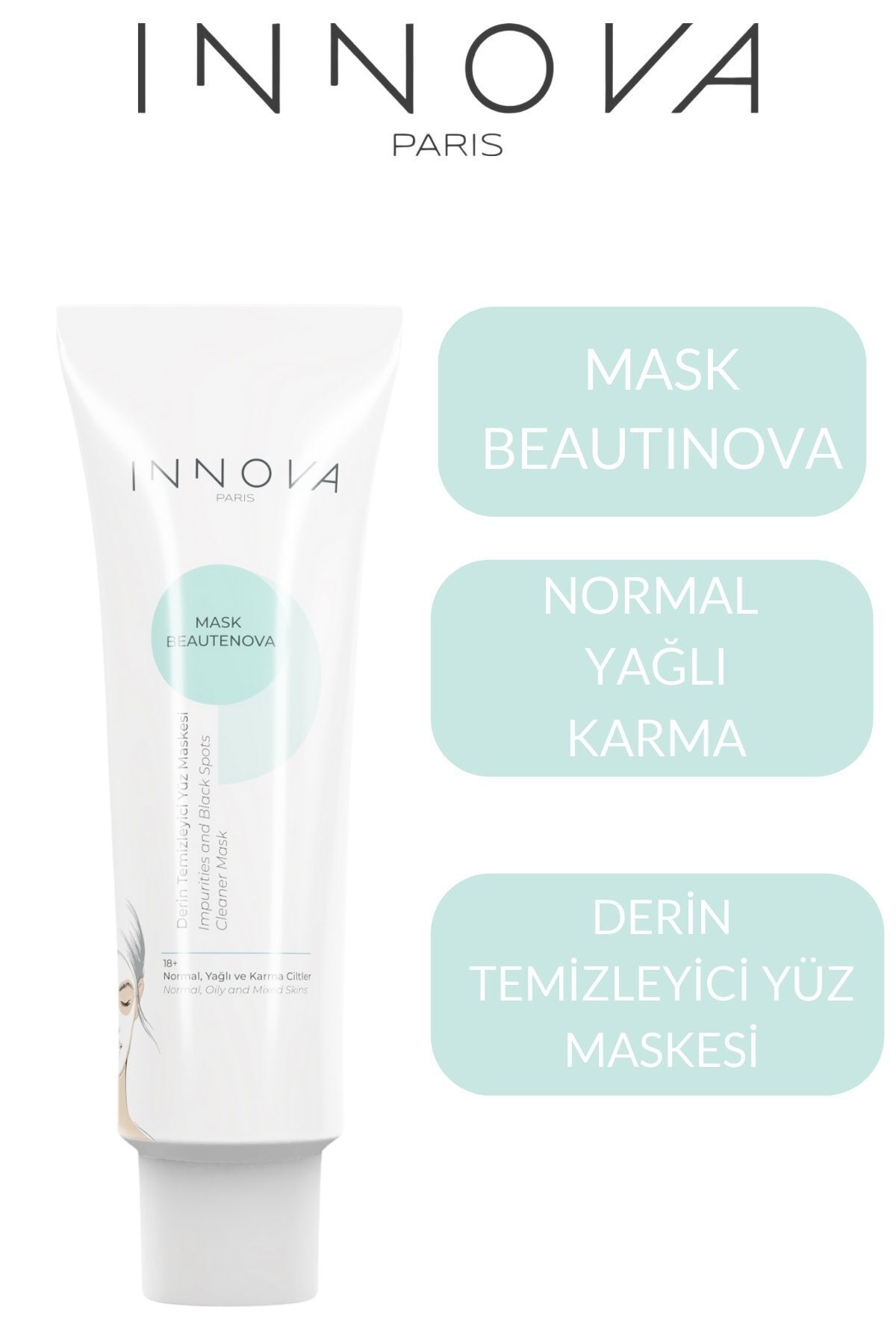 Innova Mask Beautenova Temizleyici Yüz Maskesi 60 ml