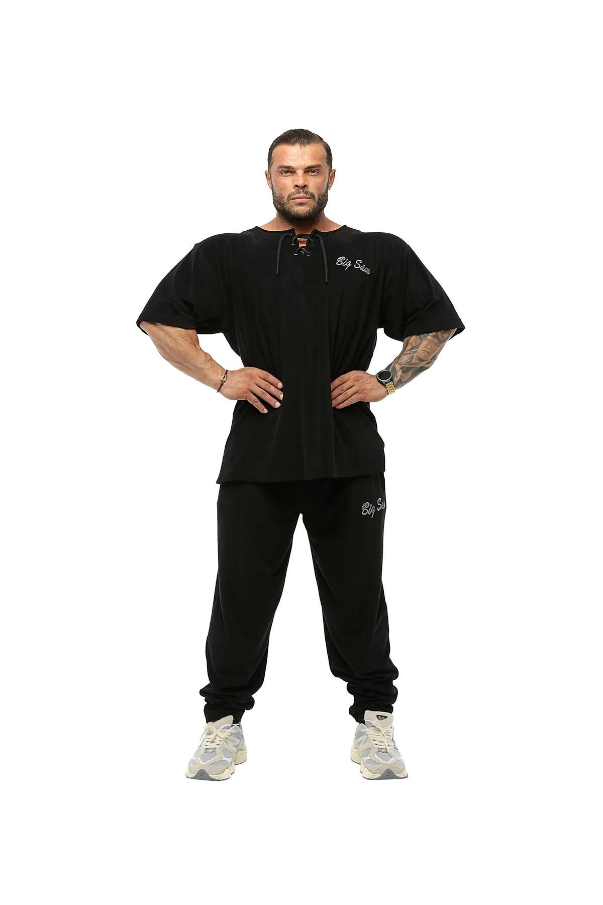 Big Sam-Pnt1383 Model Baggy Cut Sweatpants and Terry Body Pants 5