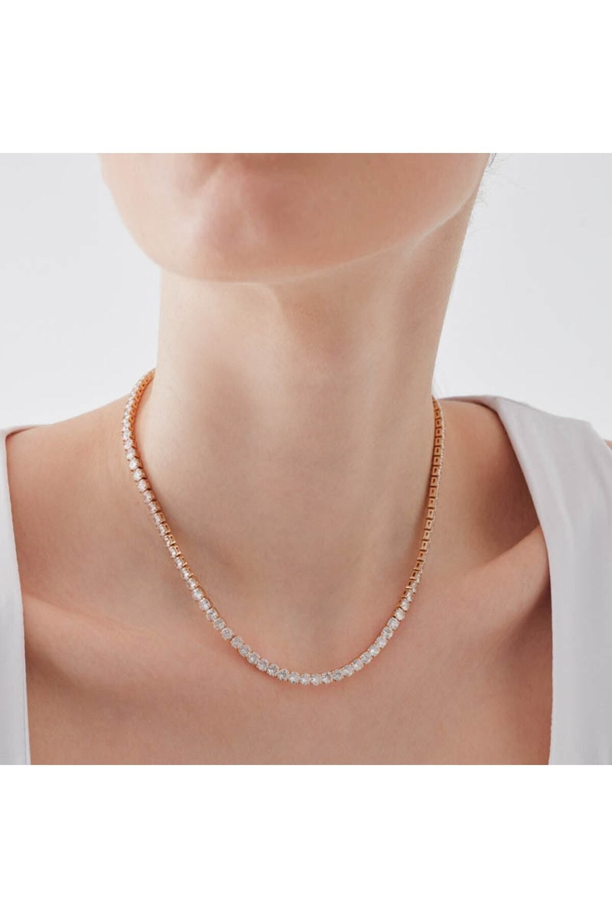 Merano Design 4mm Beyaz Su Yolu Kolye görsel 2