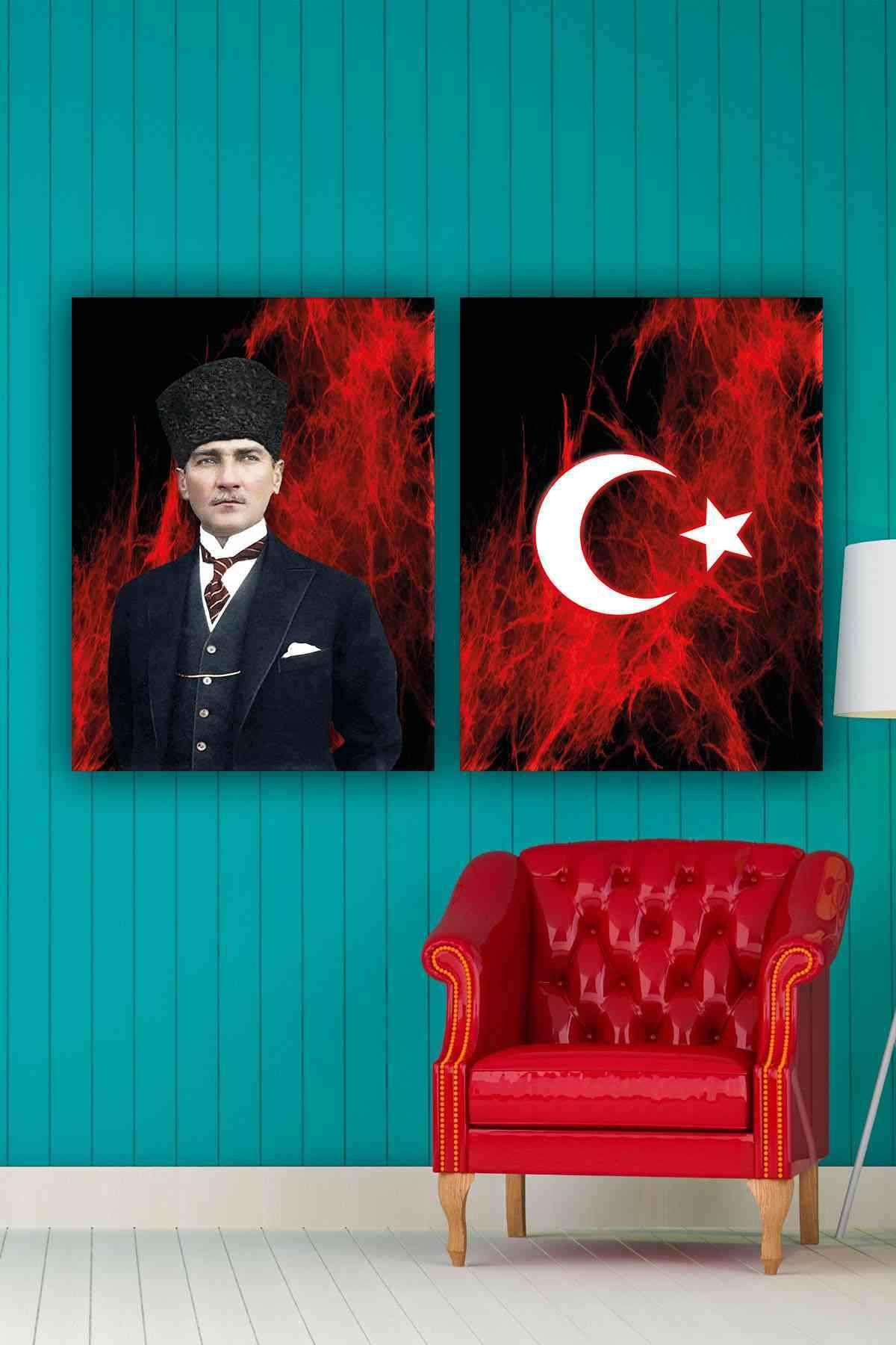 First Date EŞSİZ ATATÜRK VE BAYRAK İKİLİ TABLO