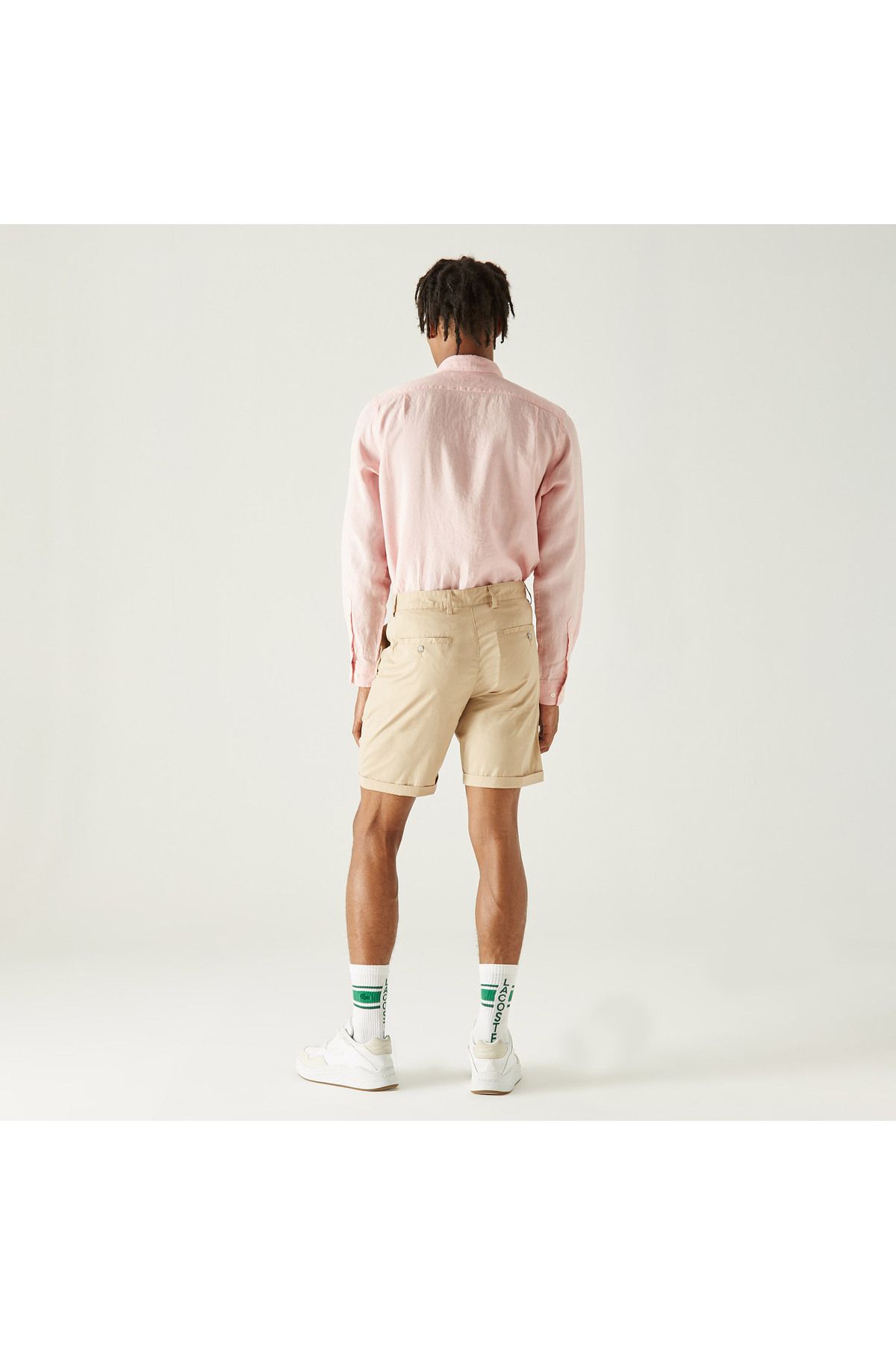 ست گرمکن سایز بزرگ نود مردانه برمودا باری باریک متناسب Lacoste