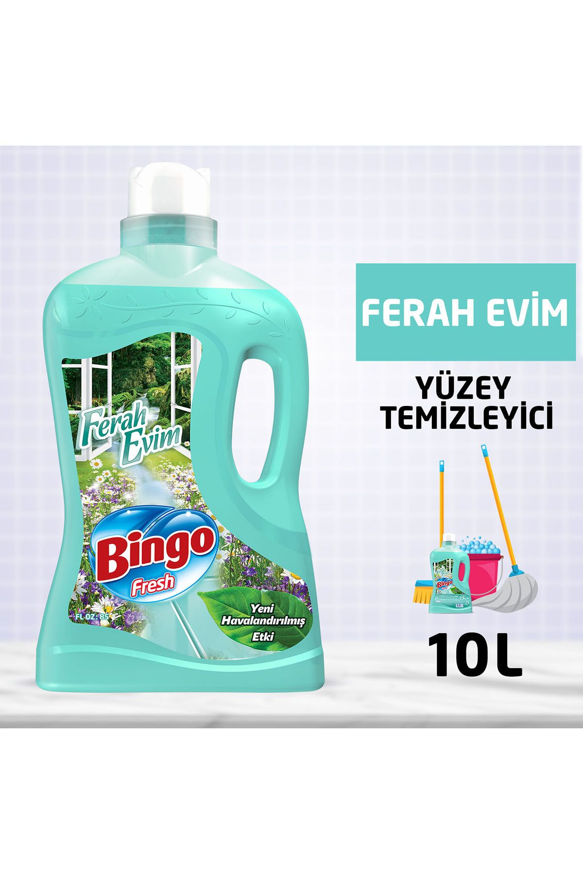 Bingo Fresh Yüzey Temizleyici 2,5 Lt Ferah Evim Ekonomi Paketi 4'lü