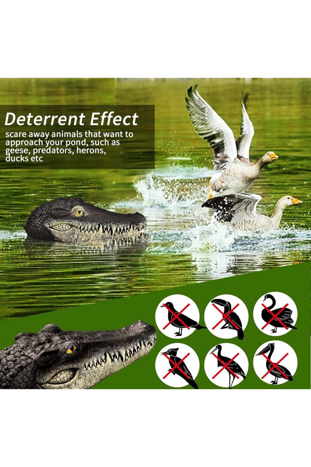 Choice-Floating Alligator Head,Alligator Head Decoy for Pool,Resin Crocodile Head for Swimming Pool / Po... 7