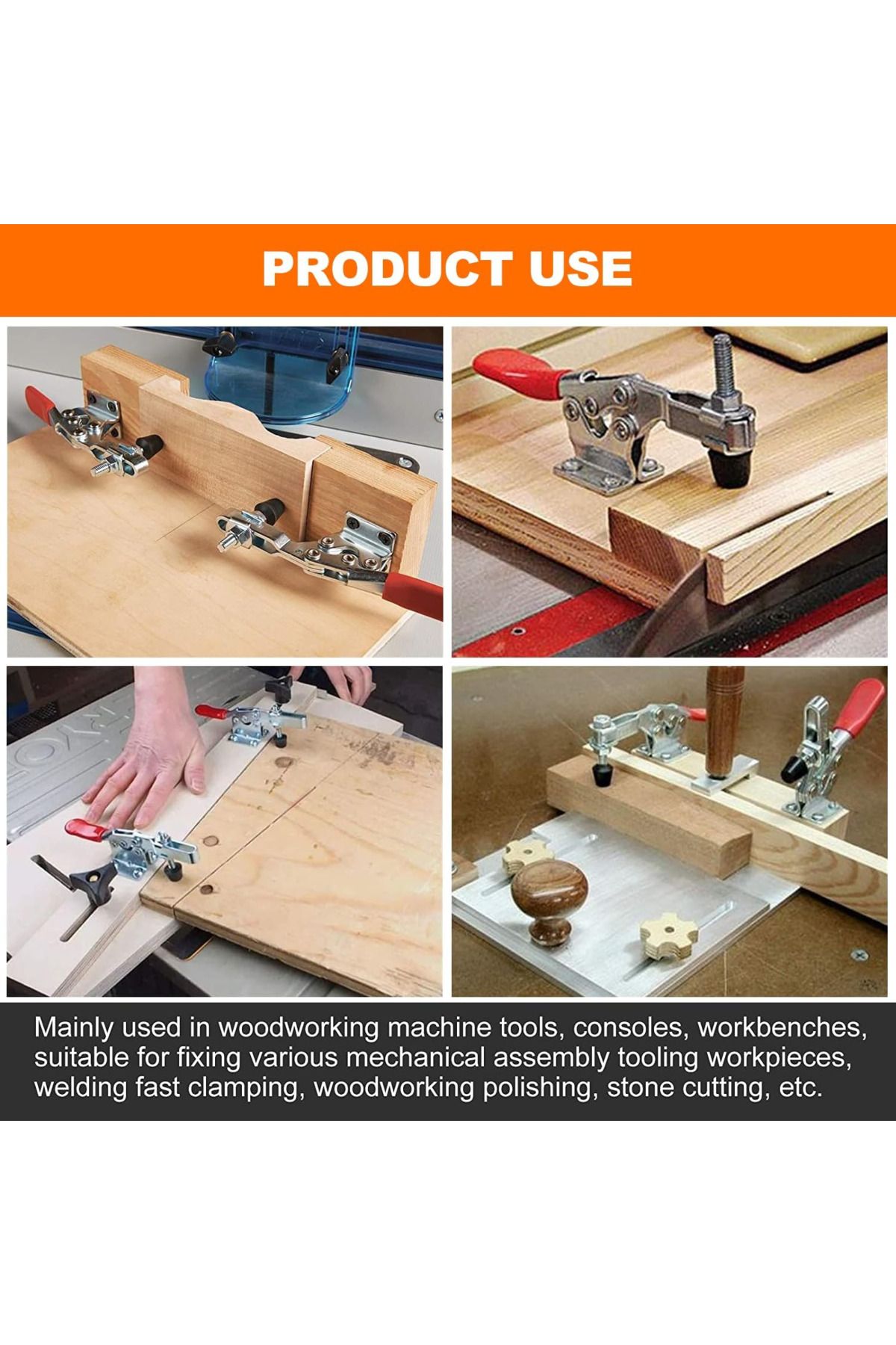 MAMMUD-Goodhand Gh-40334 Vertical Toggle Clamp with Latch |   450 kg Capacity - with Industrial Fixing Solution 4