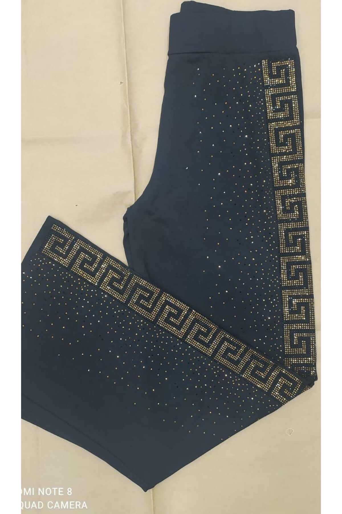 Talha-7777 Model Single Bottom Stone Detailed Trousers 3