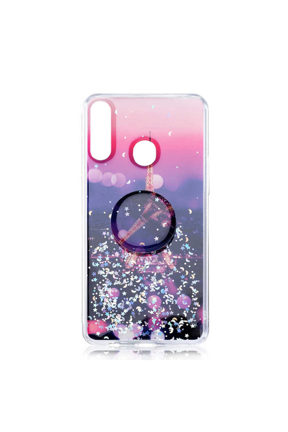 Galaxy A20S Case Pop Socket Color Valet Silicone